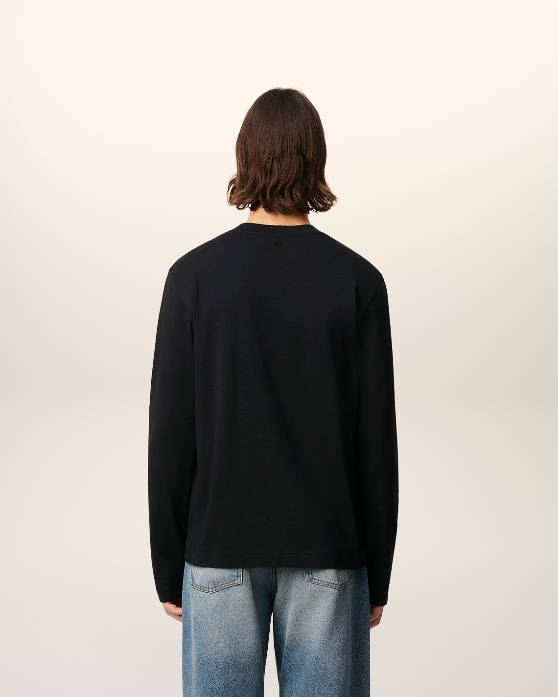 AMI PARIS de Coeur Longsleeve in Black