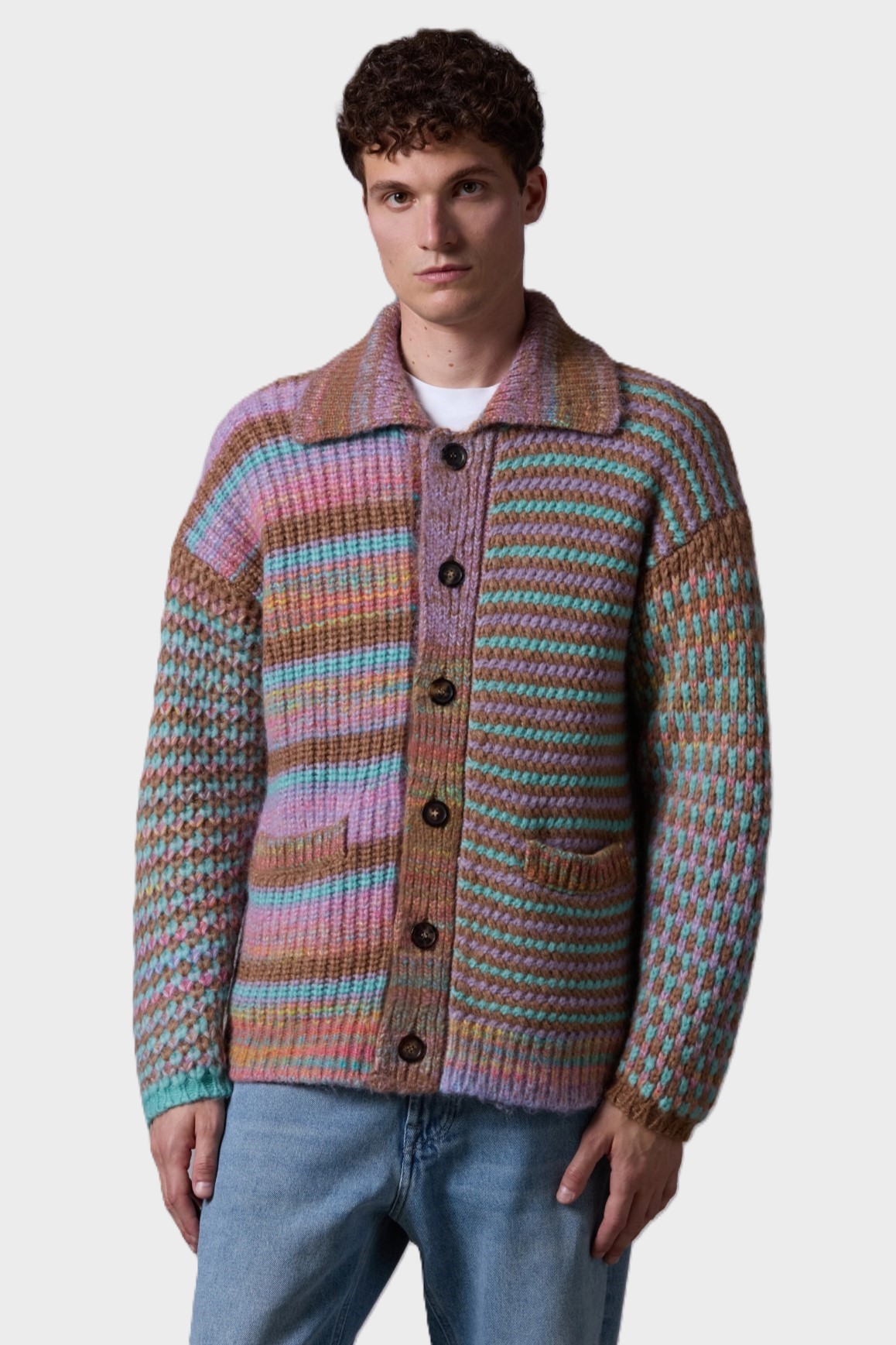ROBERTO COLLINA Knit Cardigan Multicolor