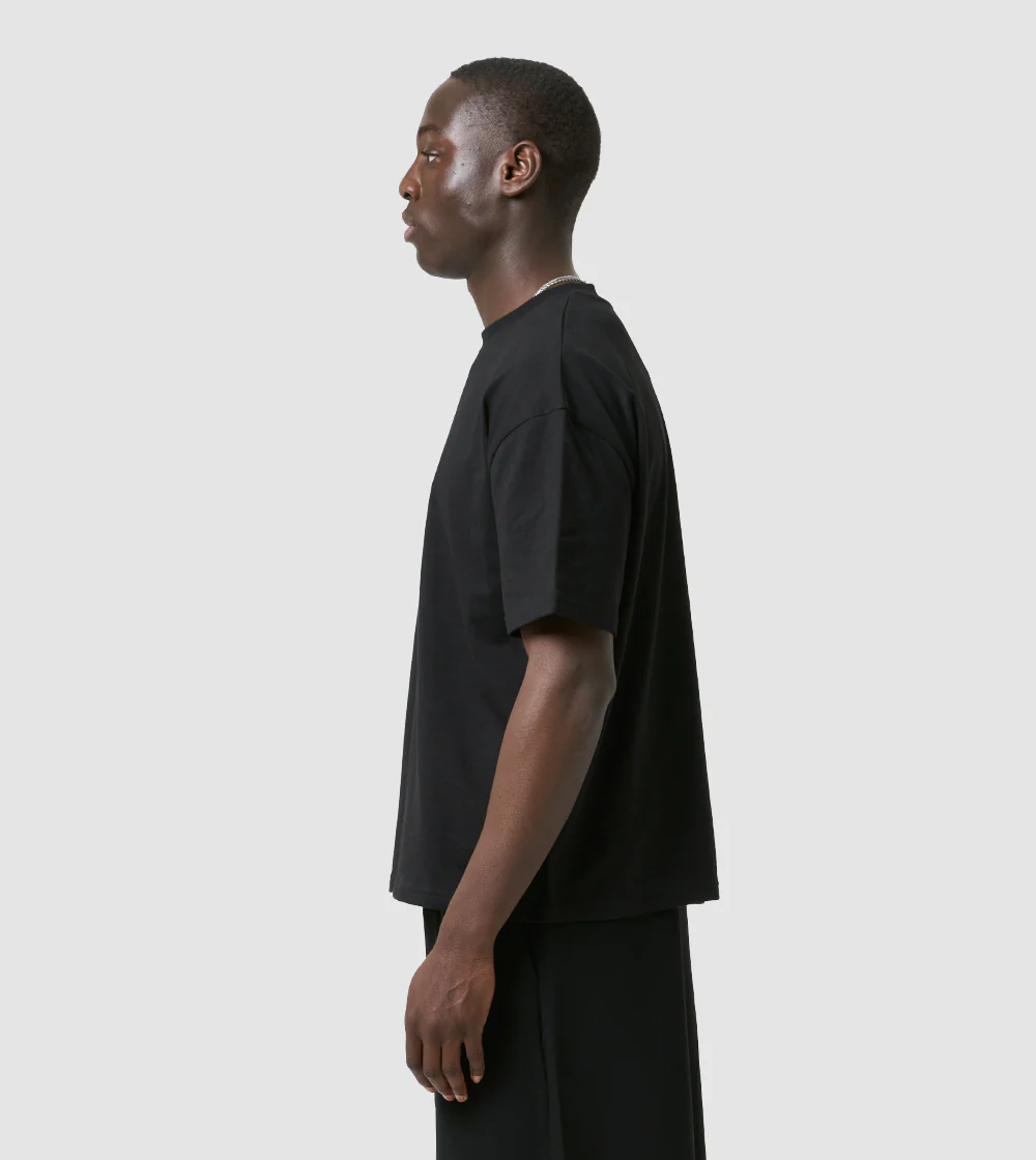 PERPLEX Cropped Boxy Fit T-Shirt in Black XL