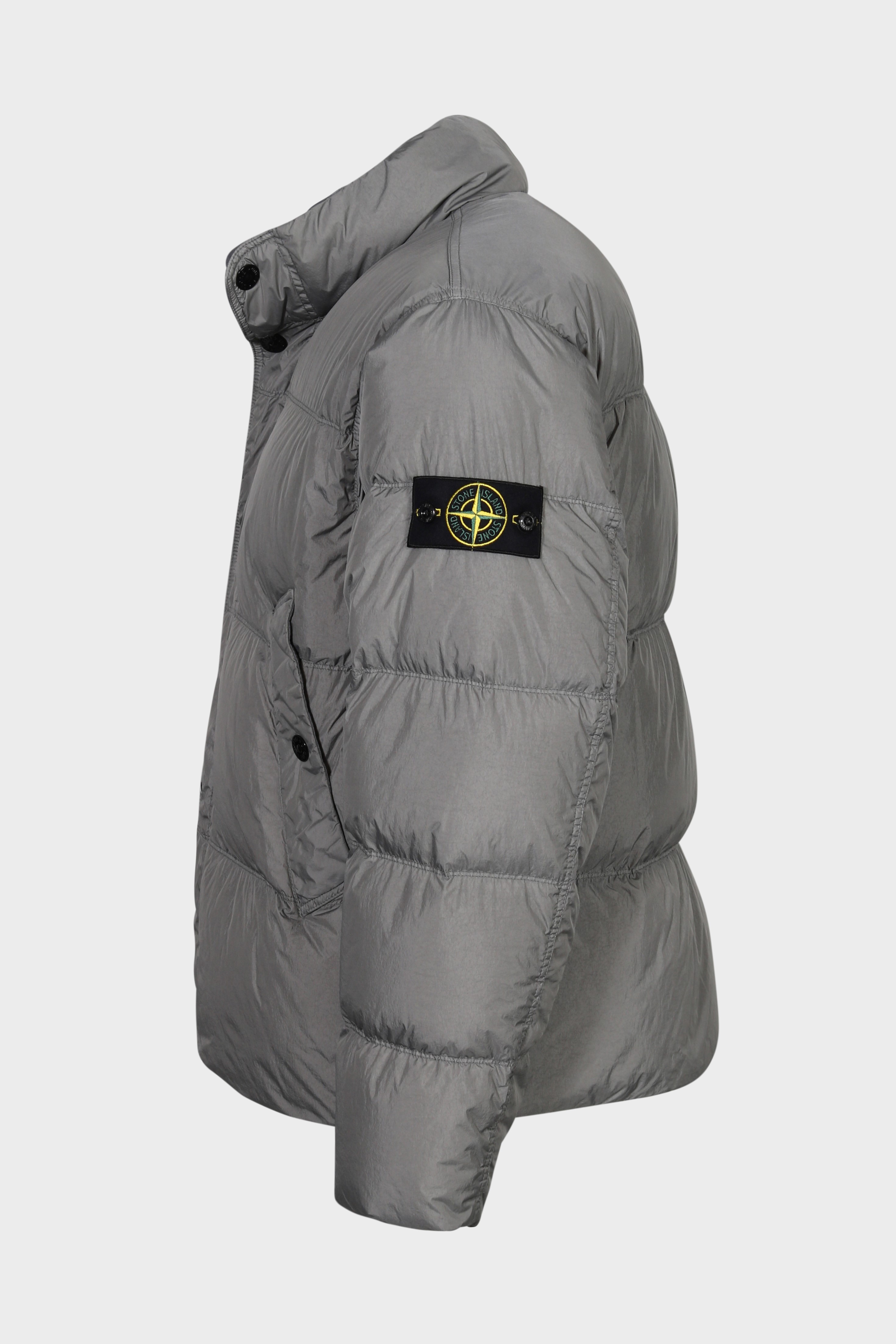 STONE ISLAND Garment Dyed Crinkle Reps Down Jacket in Grey