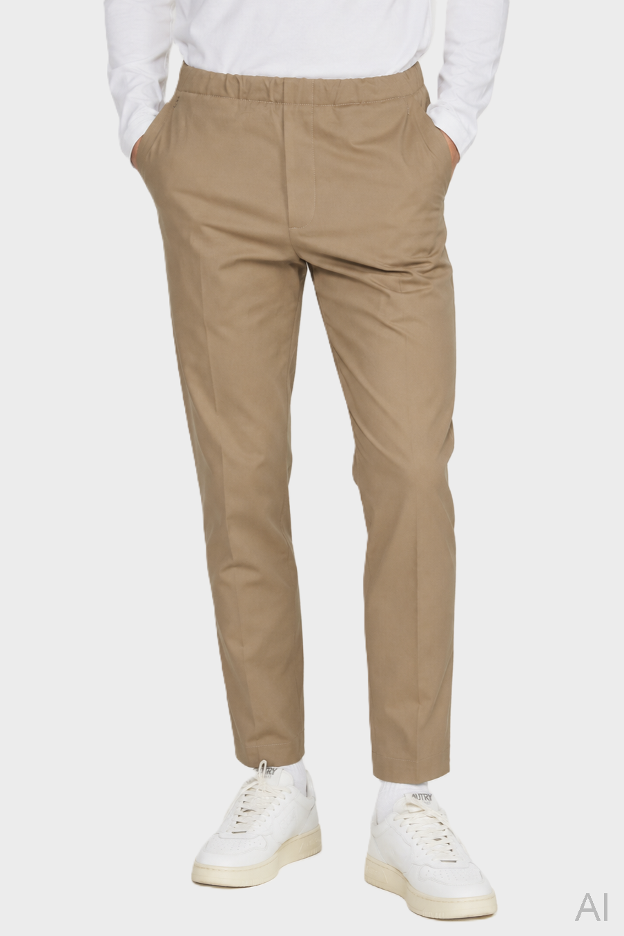 NINE:INTHE:MORNING Mirco Soft Cotton Stretch Pant in Camel 54