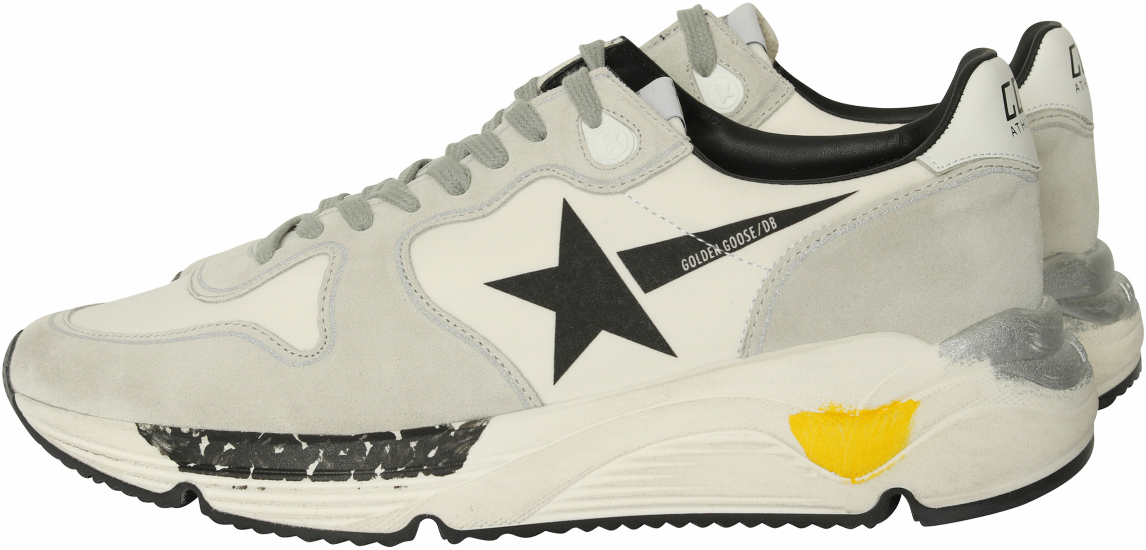 Golden Goose Running White Lycra/Black Star