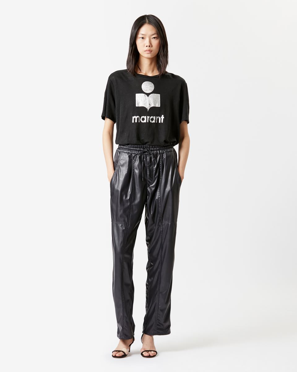 ISABEL MARANT ÉTOILE Zewel Logo T-Shirt in Black/Silver XS