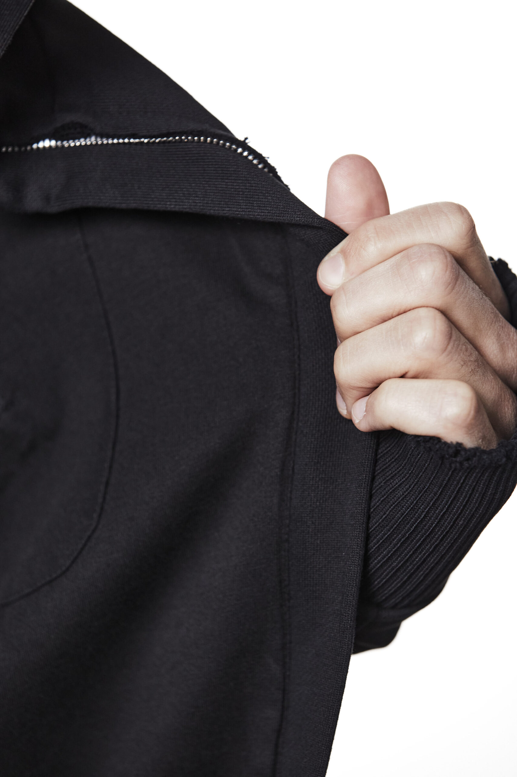 THOM KROM Oversize Zip Hoodie in Black