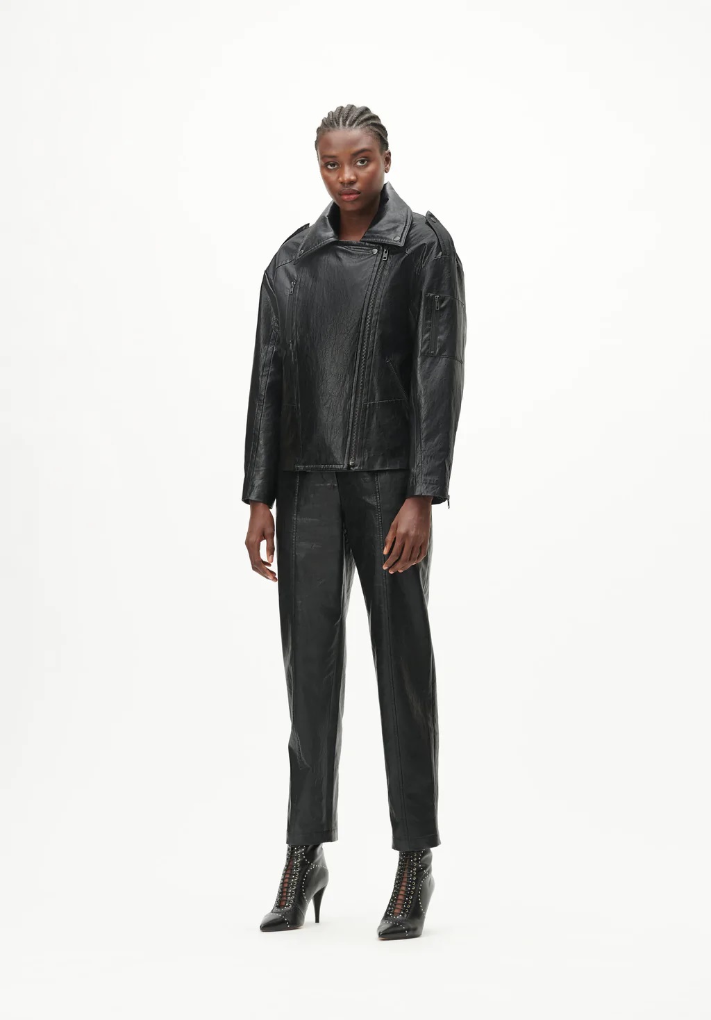 Lala Berlin Vegan Leather Jacket in Black M