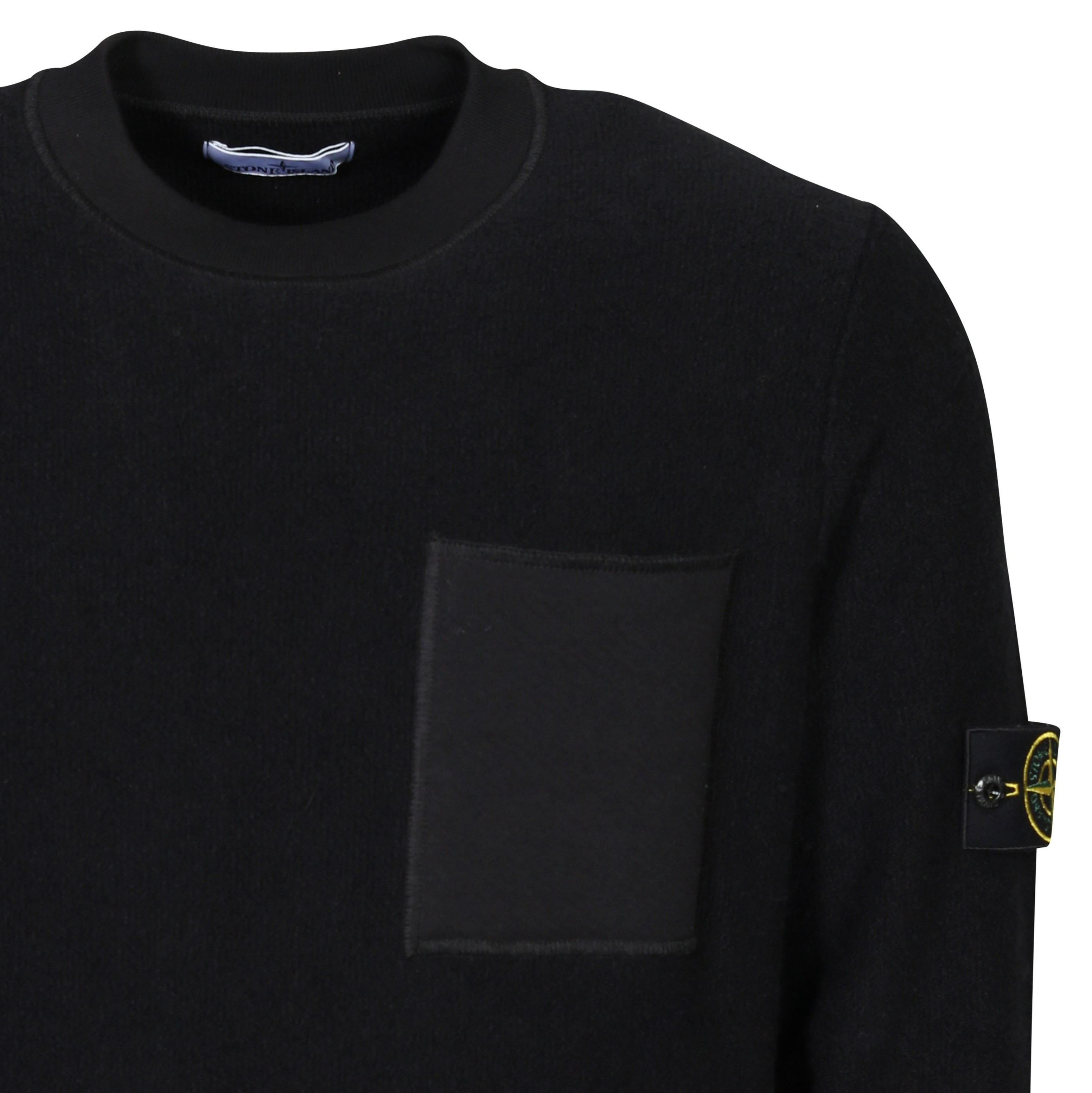 Stone Island Cotton Knit Pullover in Black