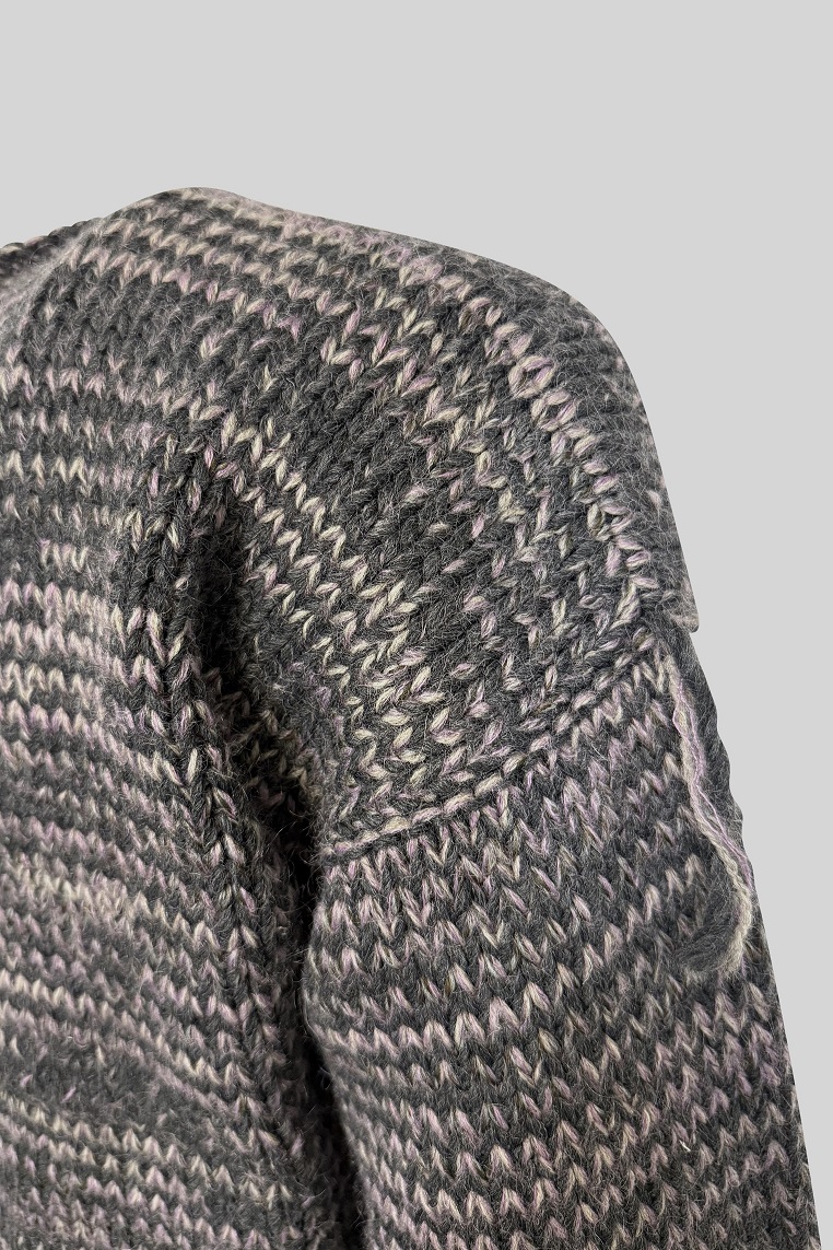 MAGLIANO Heavy Knit Cardigan in Grey Mix