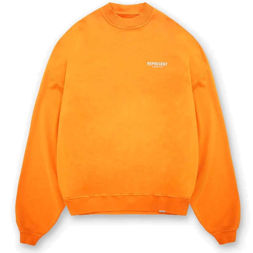 REPRESENT Owners Club Sweater in Neon Orange L