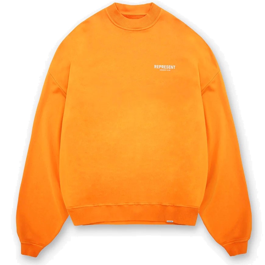 REPRESENT Owners Club Sweater in Neon Orange S