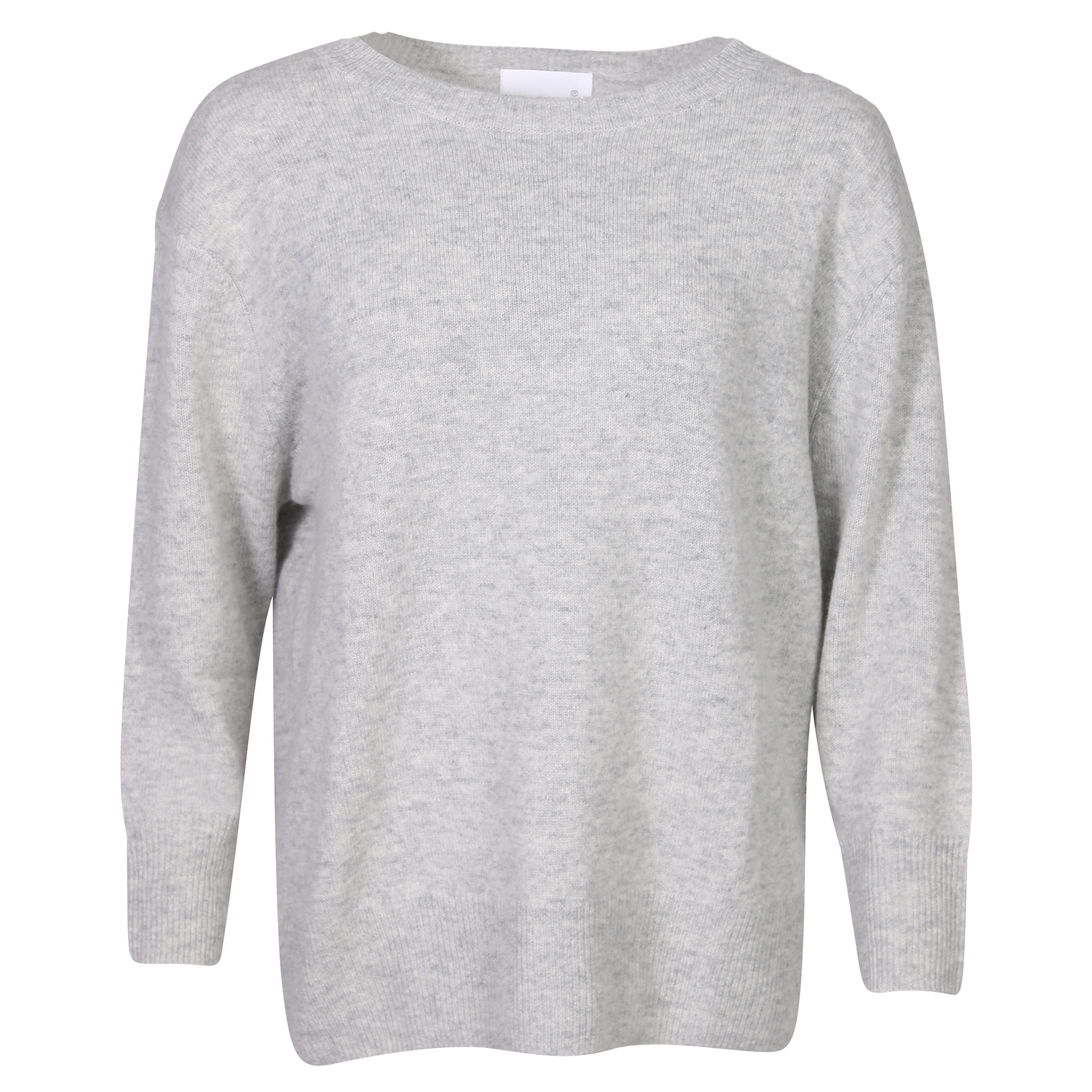 Flona Cashmere Crewneck Sweater Grey Melange