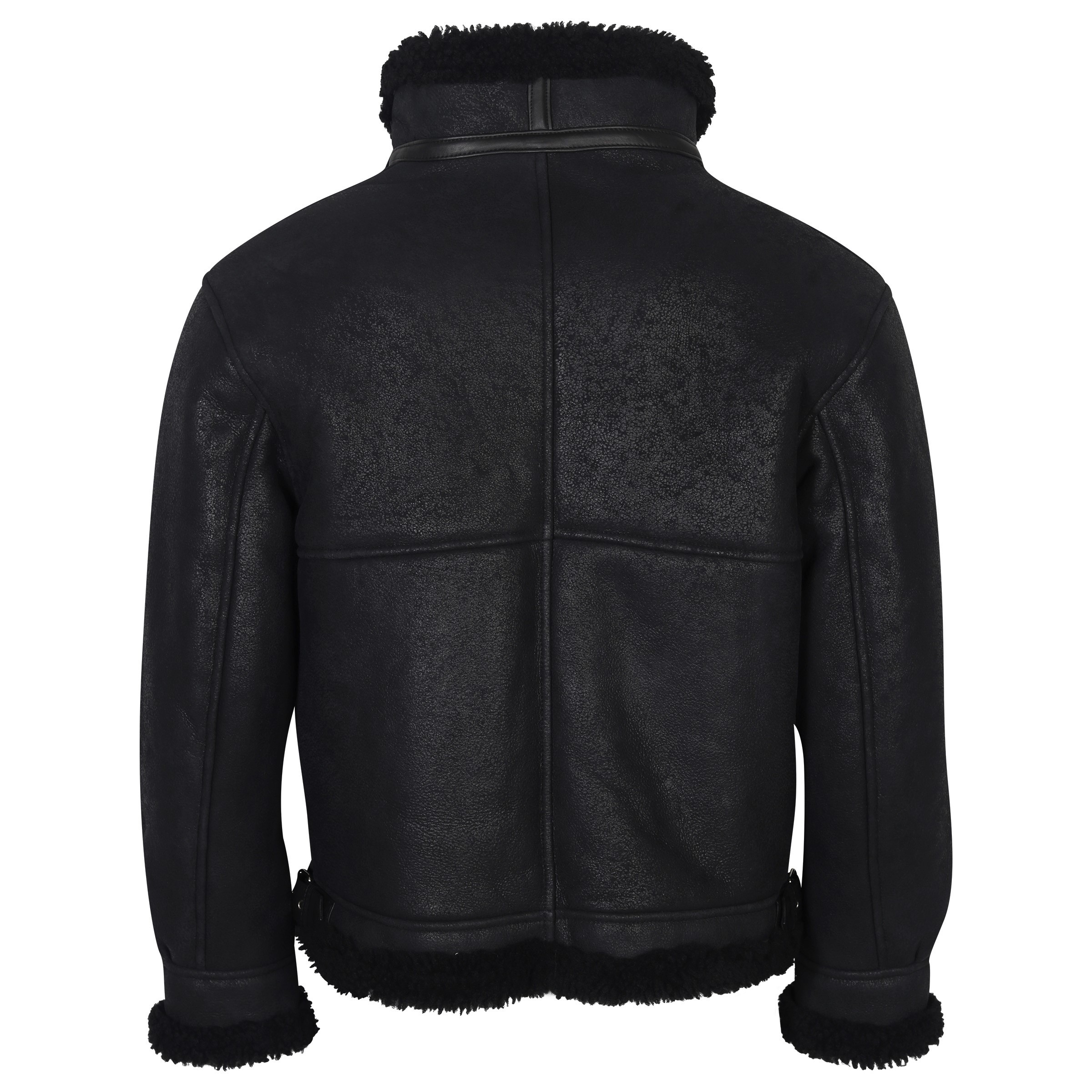 Represent Shearling Jacket in Black