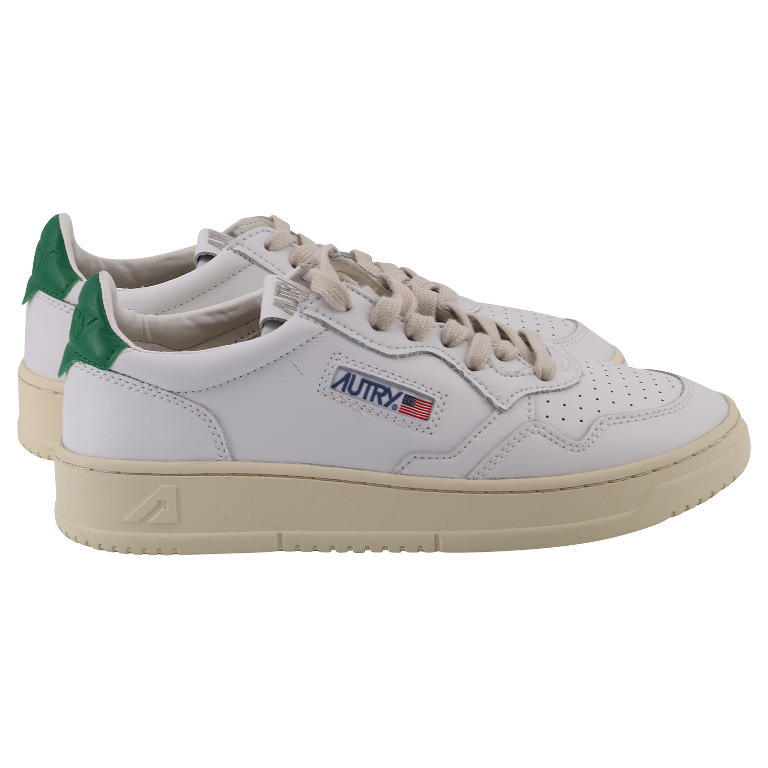 Autry Action Shoes Vintage Sneaker Leather White/Green