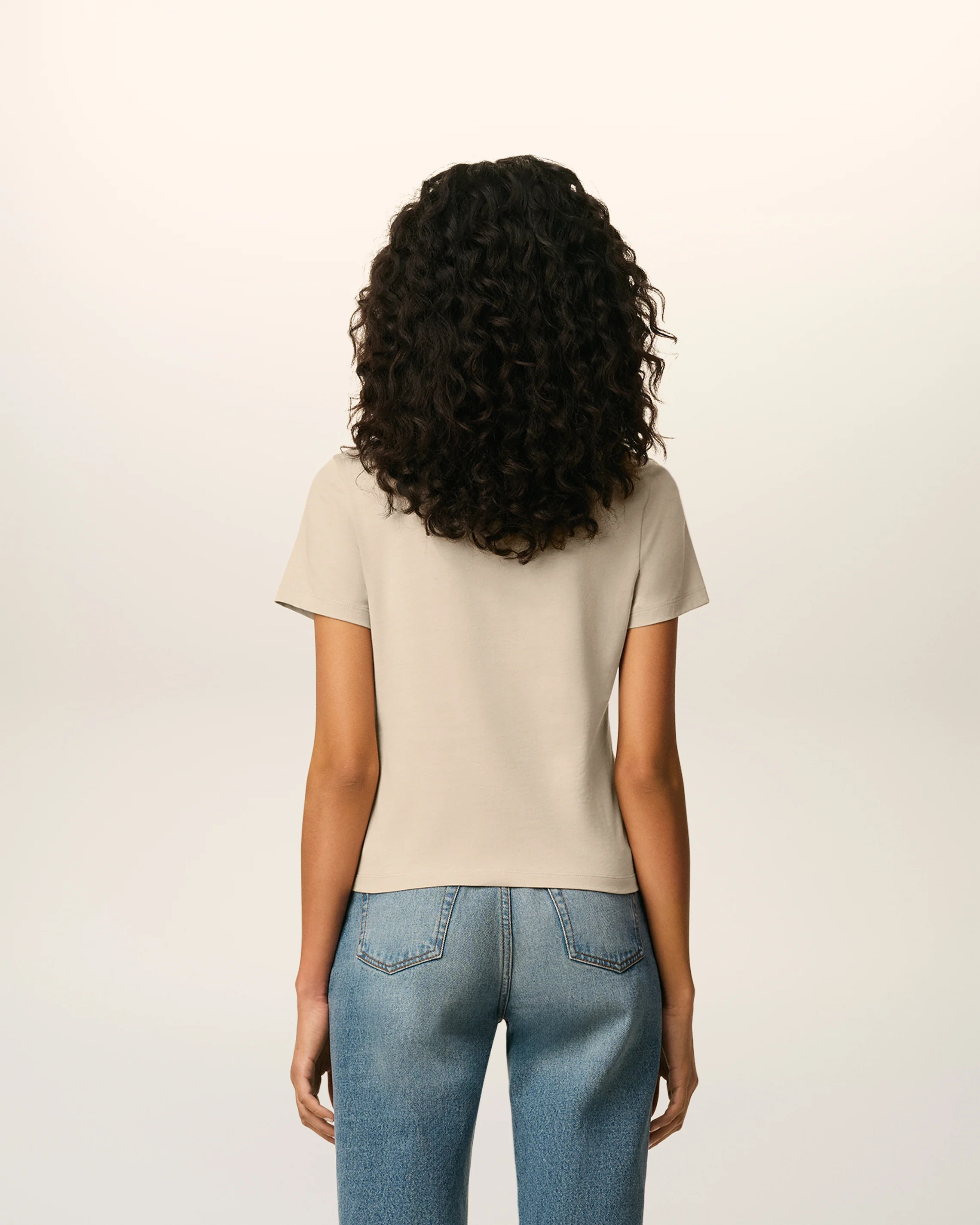 AMI PARIS de Coeur Fitted T-Shirt in White Coffee/Black