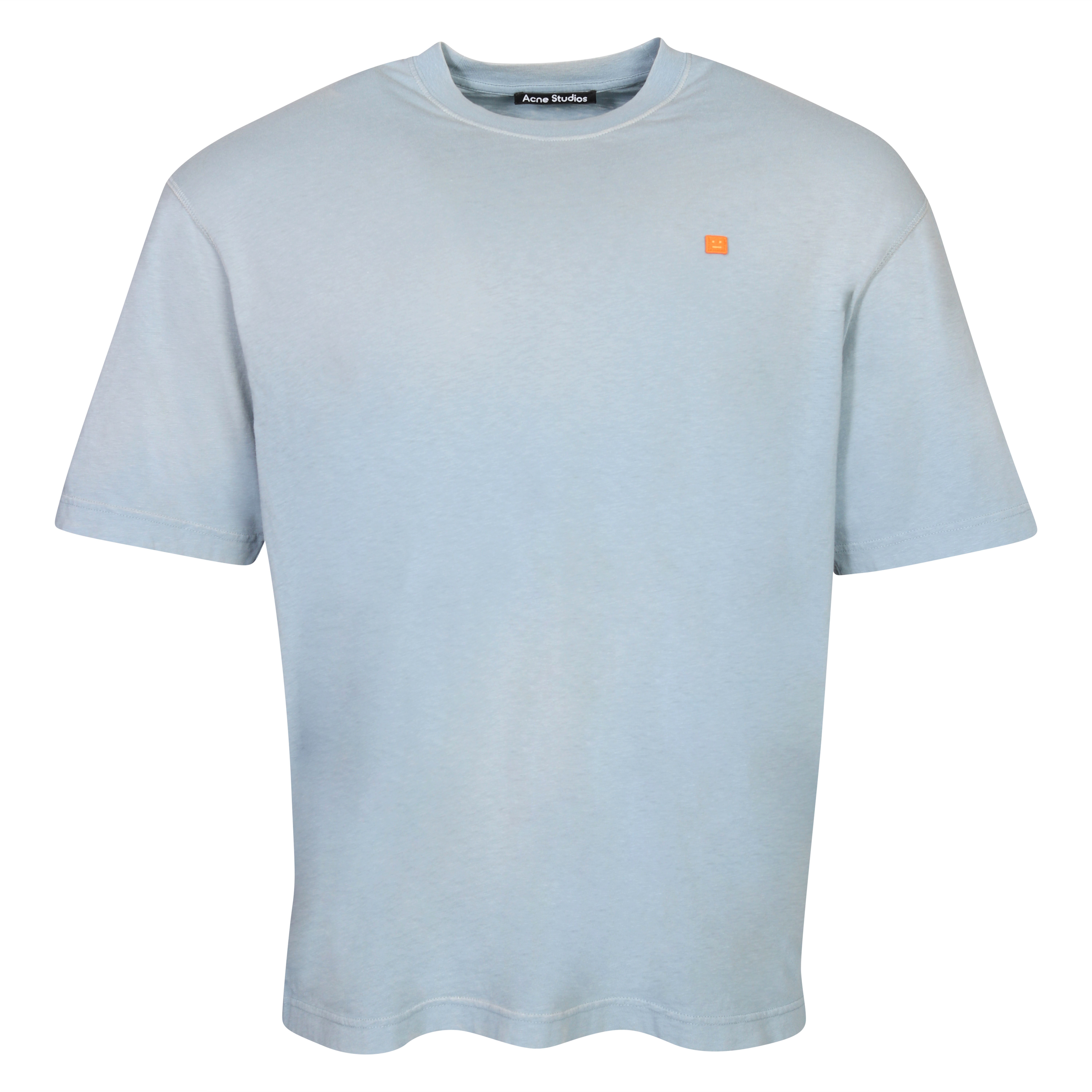 Acne Studios Face T-Shirt in Dusty Blue