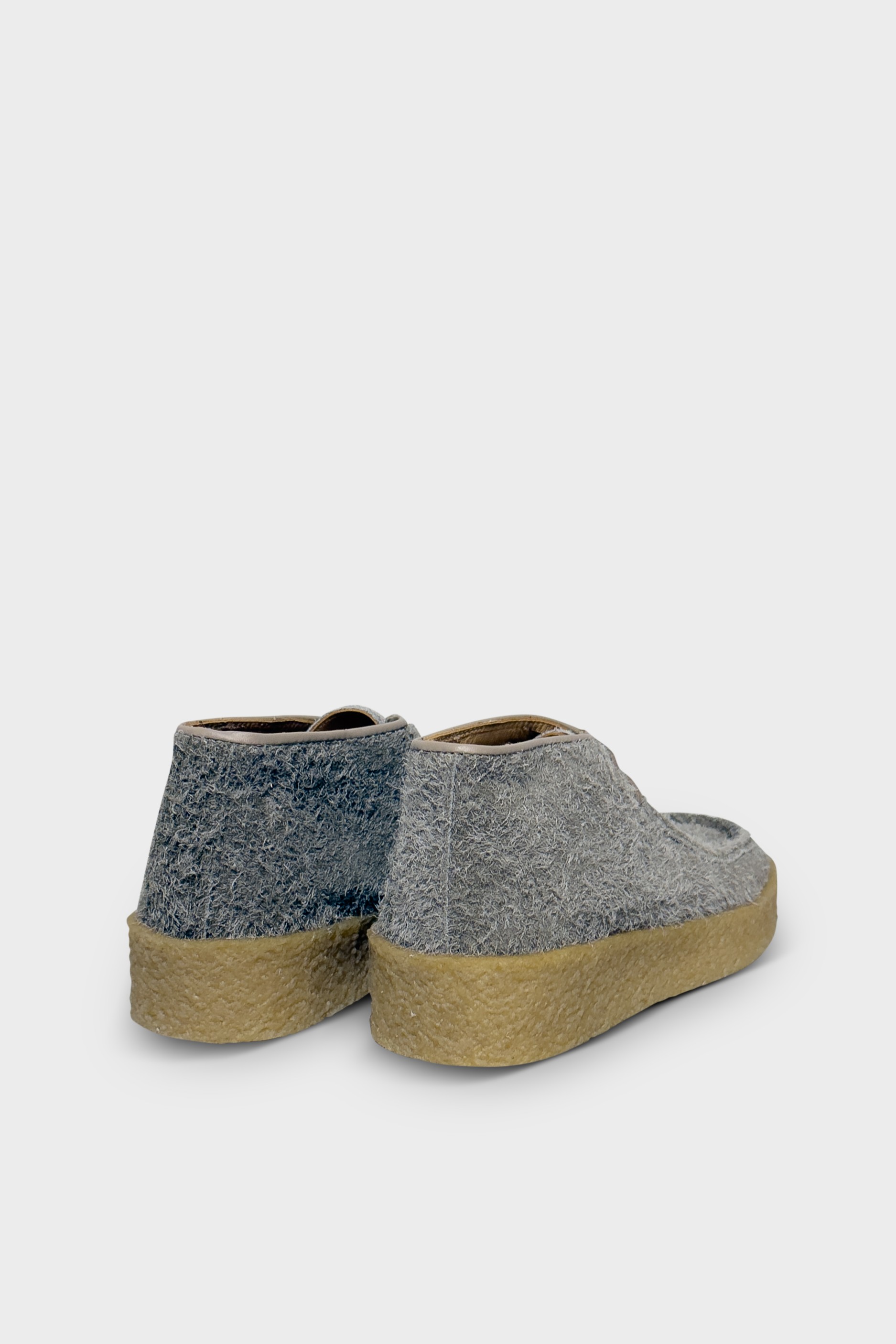 THE ORIGINAL PLAYBOY Low Moc Boots in Distressed Taupe Suede THE ORIGINAL PLAYBOY Low Moc Boots in Distressed Taupe Suede