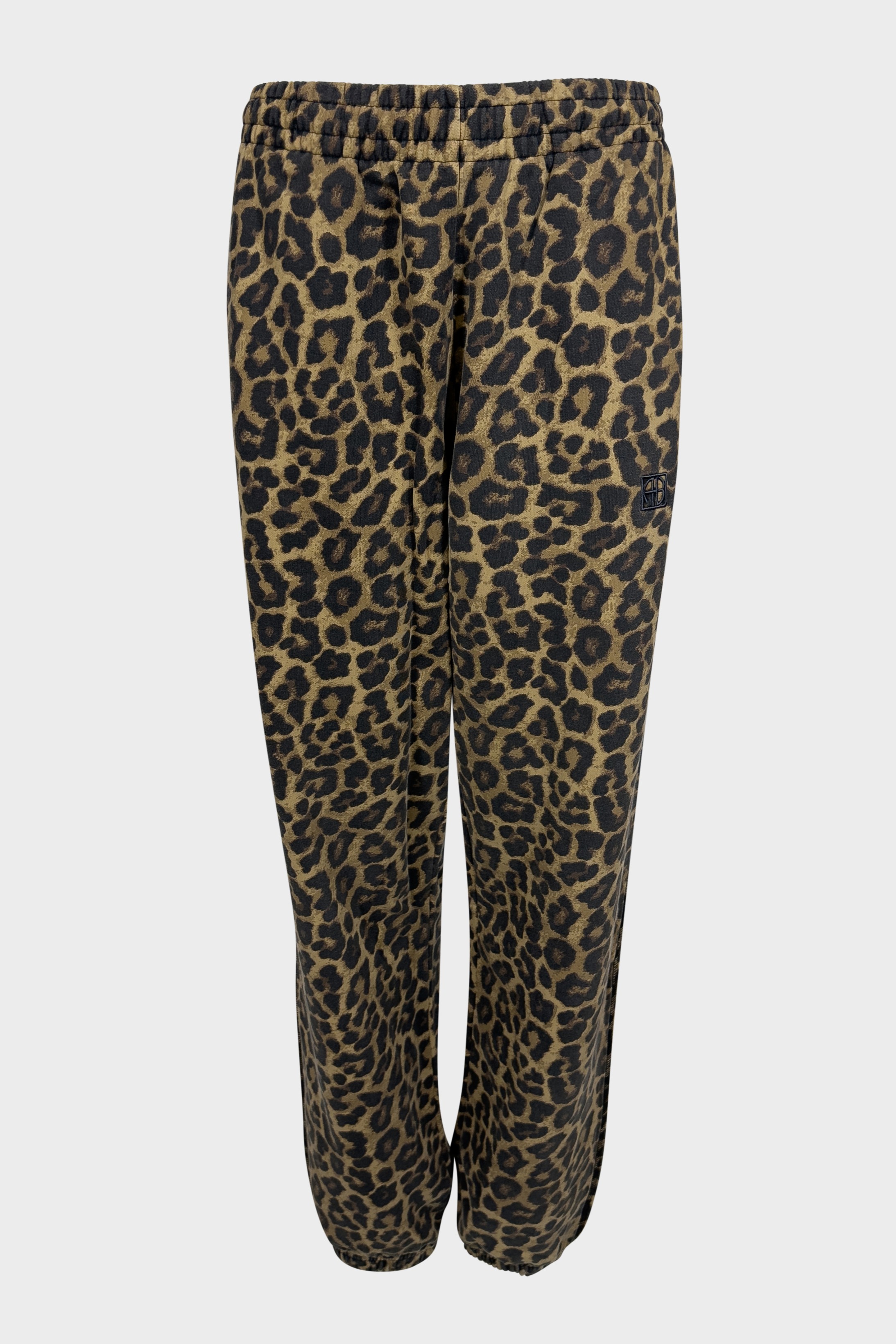 ANINE BING Karter Jogger Framed Monogram in Leopard