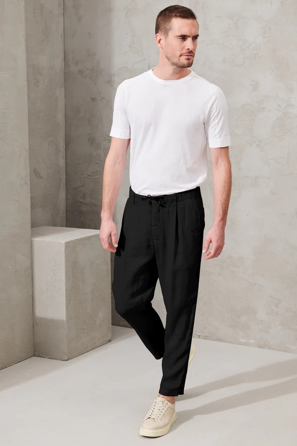 TRANSIT UOMO Structure Stretch Pant in Black XXL