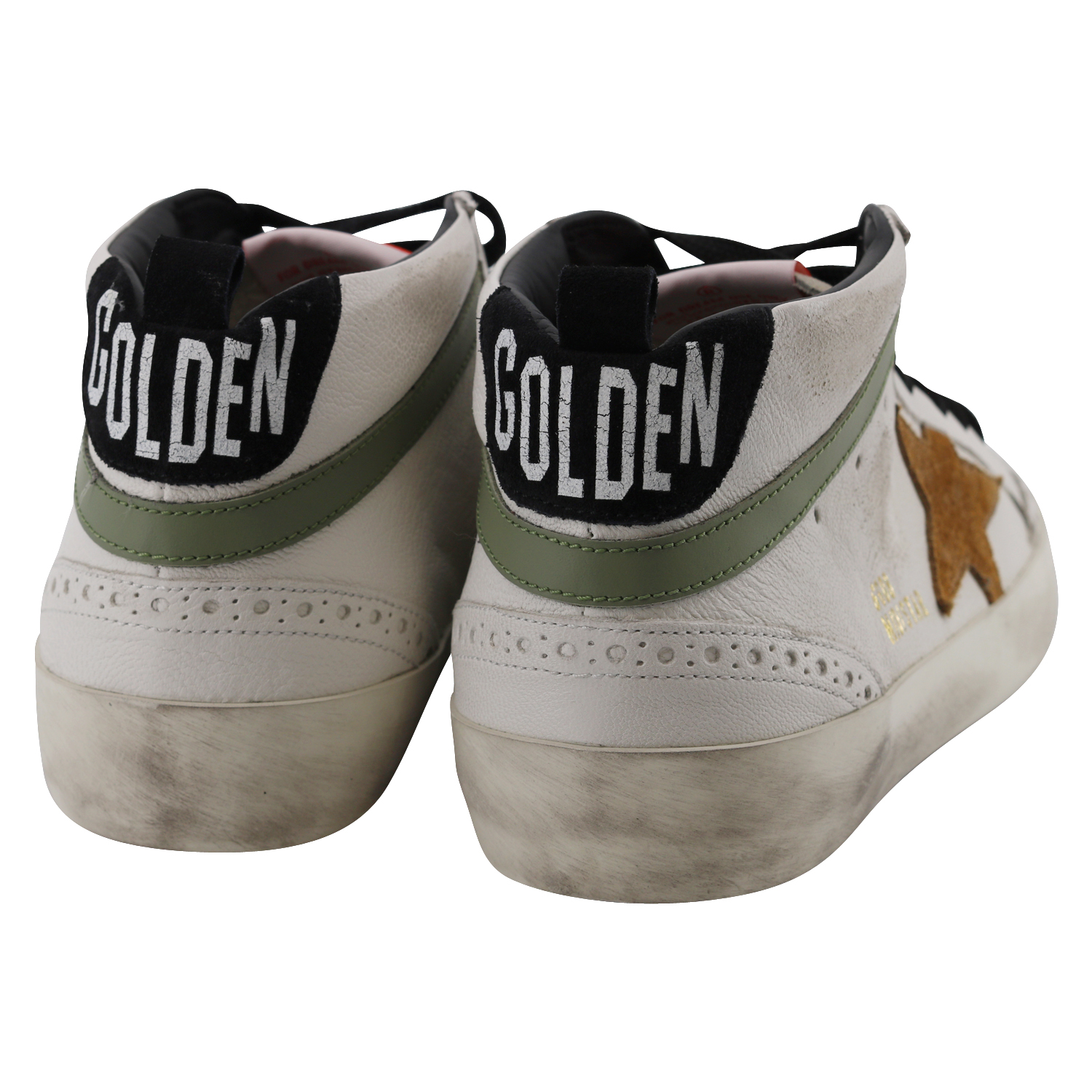 Golden Goose Sneaker Mid Star Perforated Suede Wave Brown/Green/Black Star