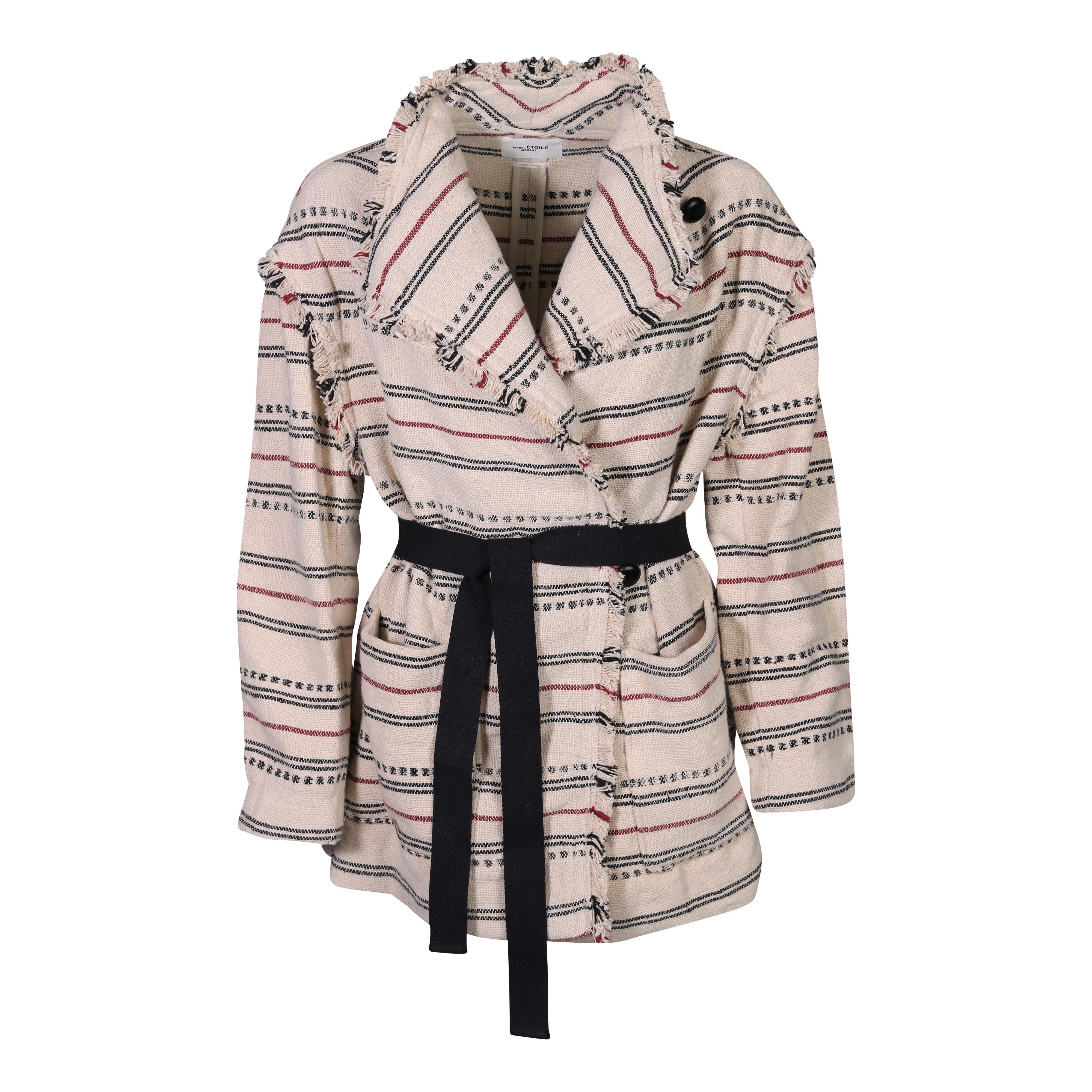 Isabel Marant Étoile Josialo Coat Ecru Striped