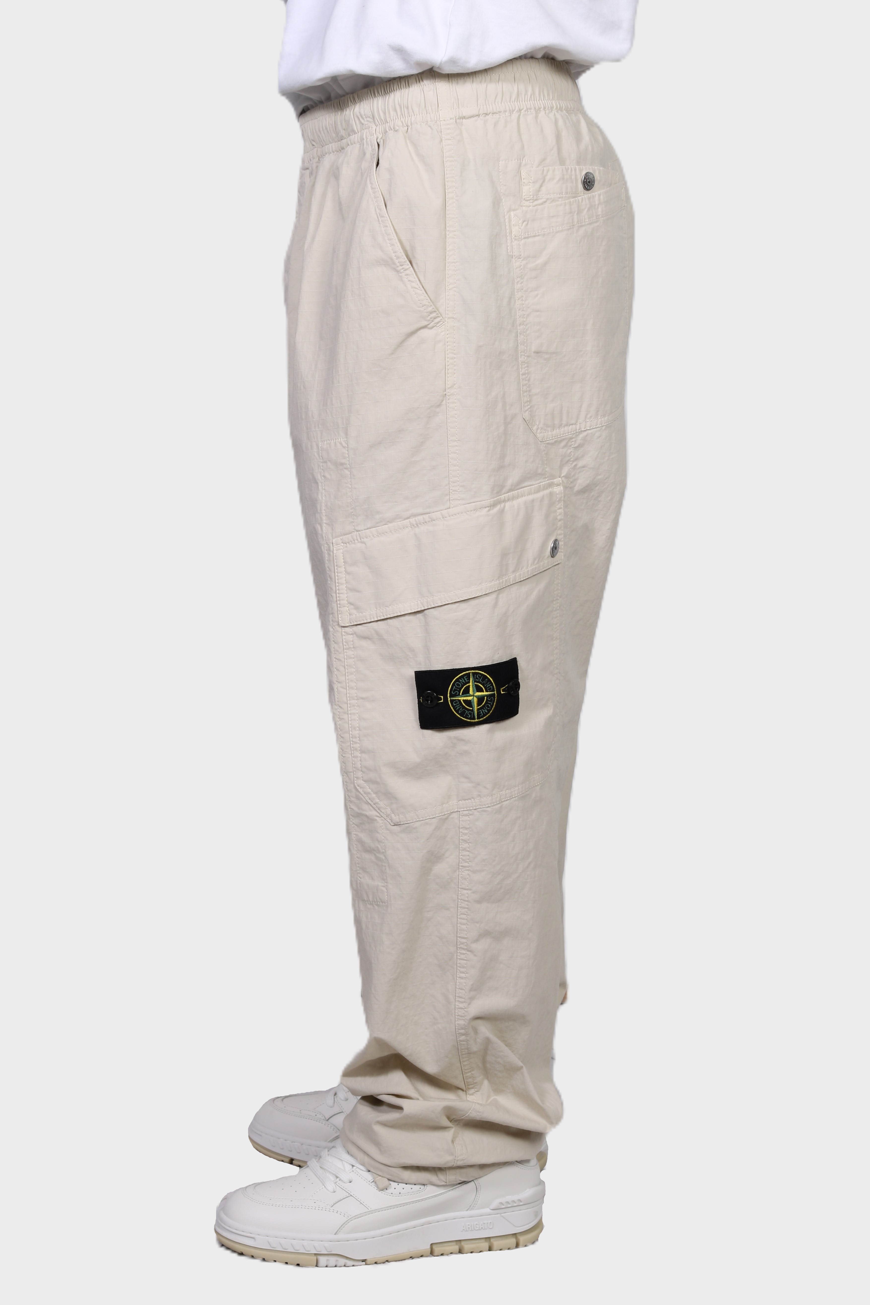 STONE ISLAND Ripstop Cargo Pant in Light Beige