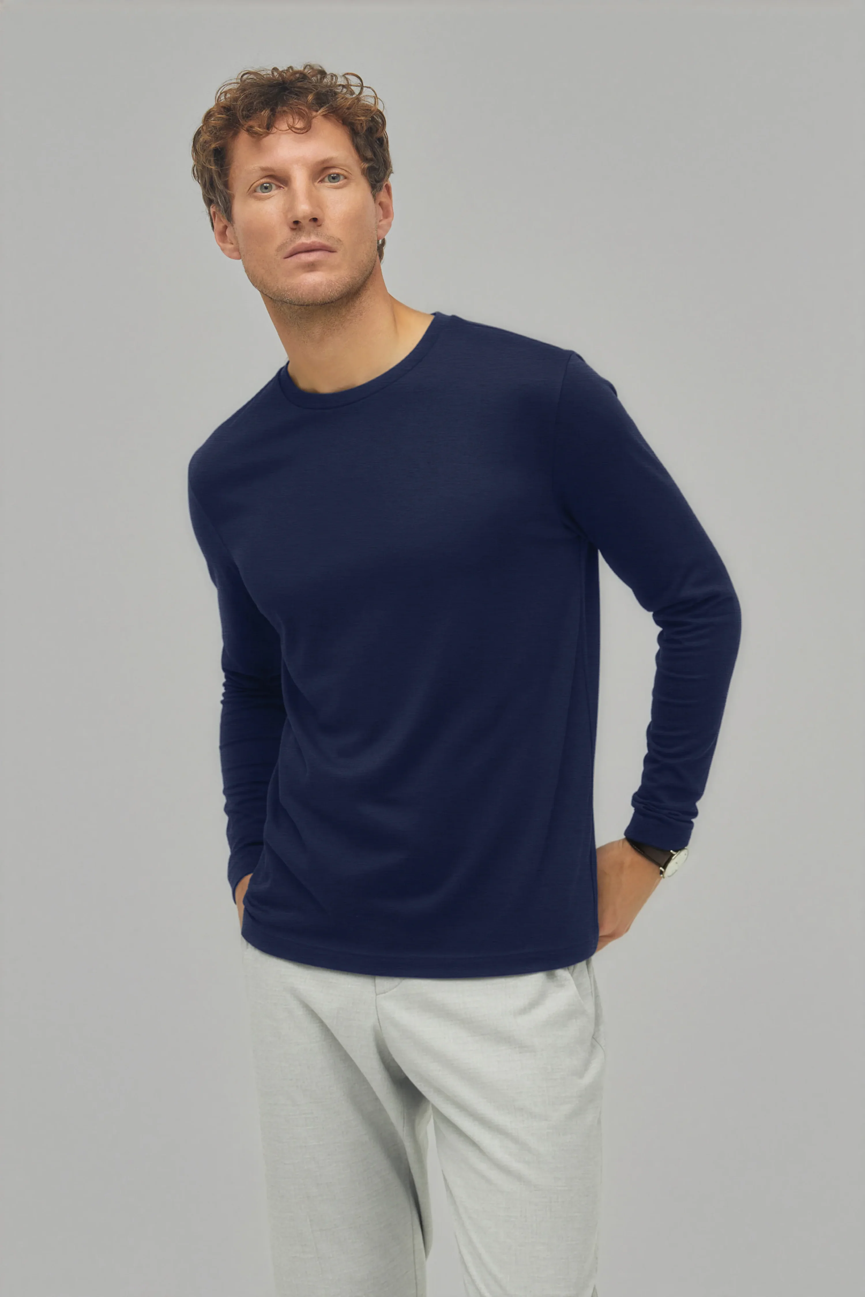 3RD MAY Luxe Wool Longsleeve in Navy