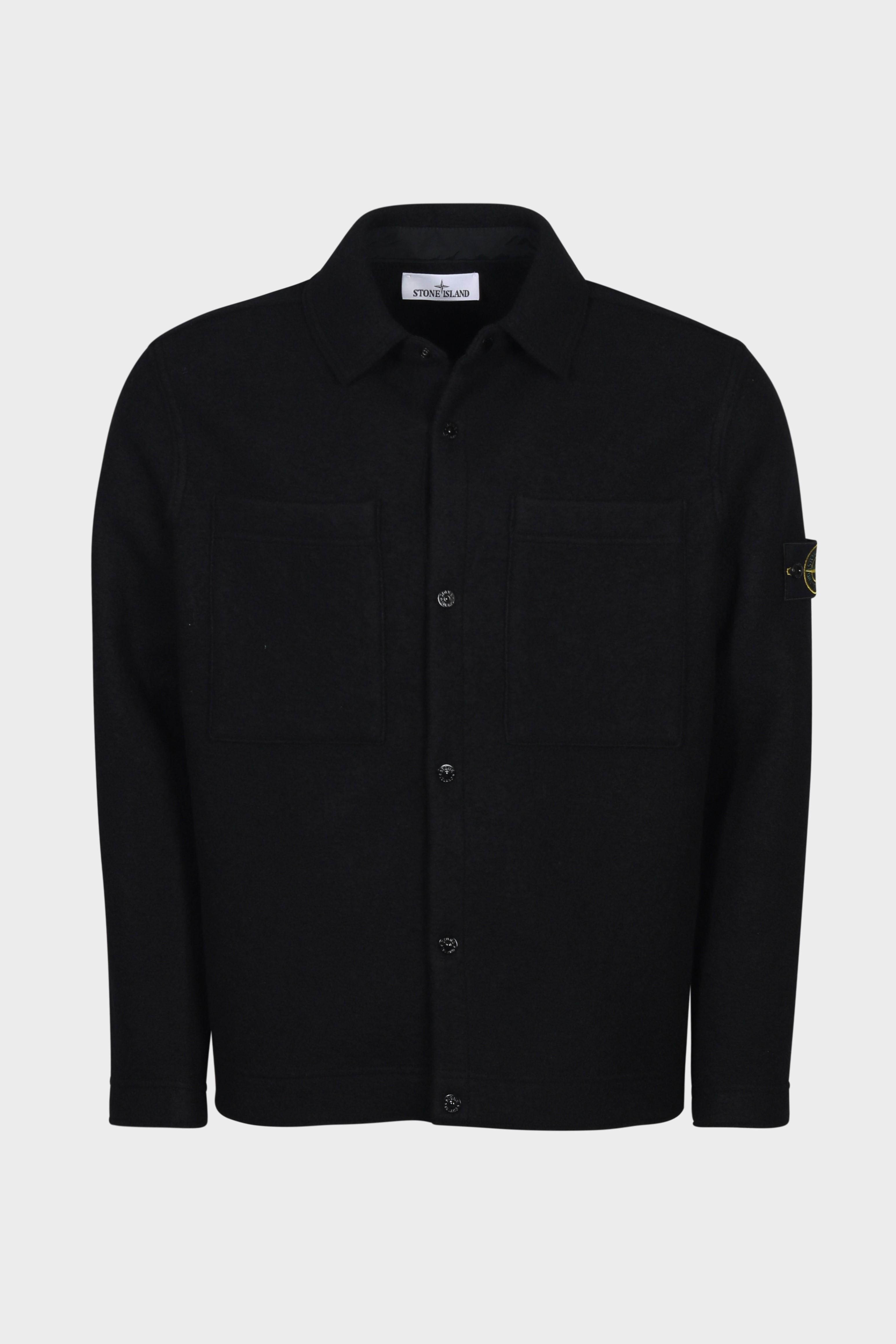 STONE ISLAND Wool Jacket in Black