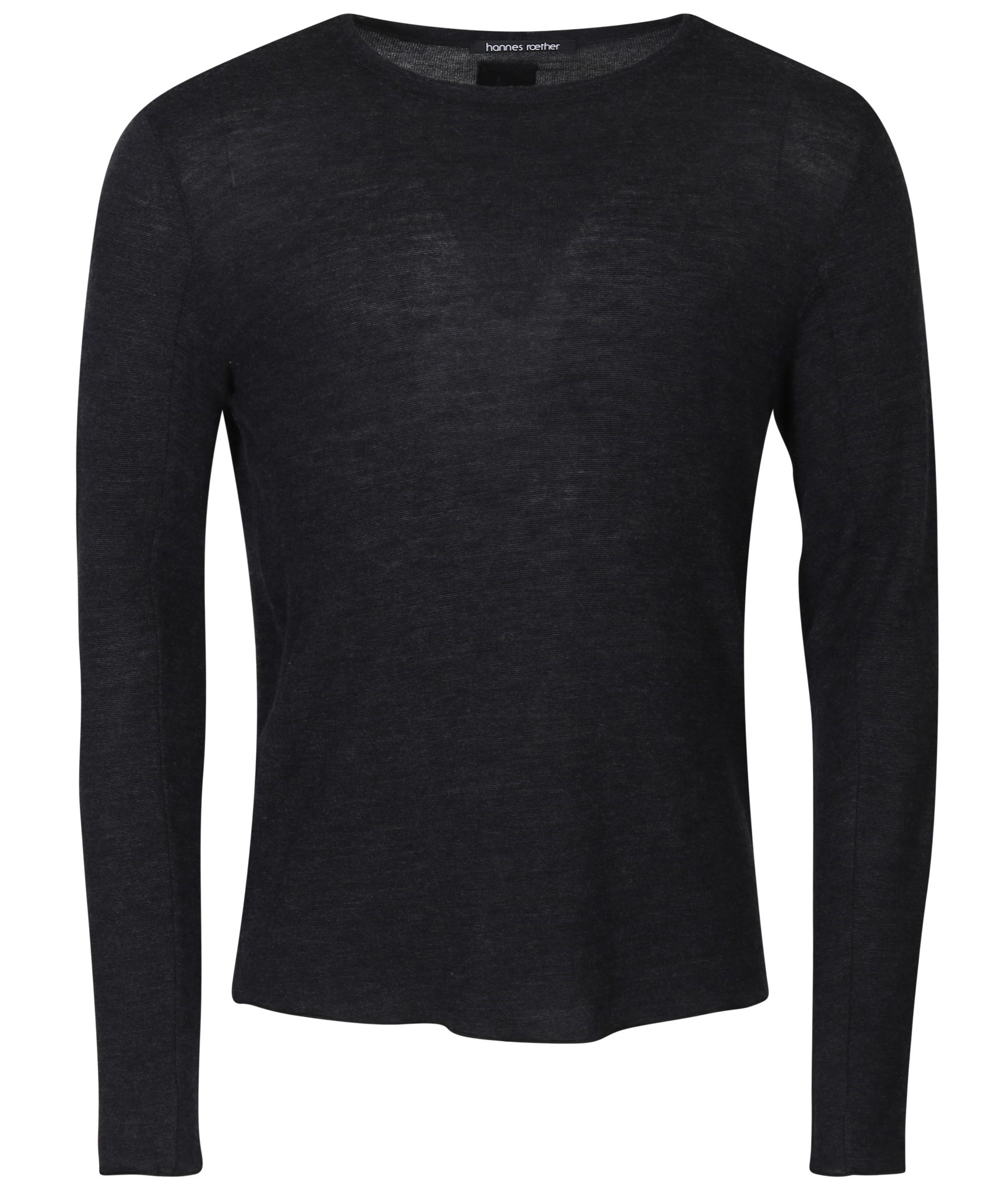 HANNES ROETHER Knit Longsleeve in Dark Grey Melange M