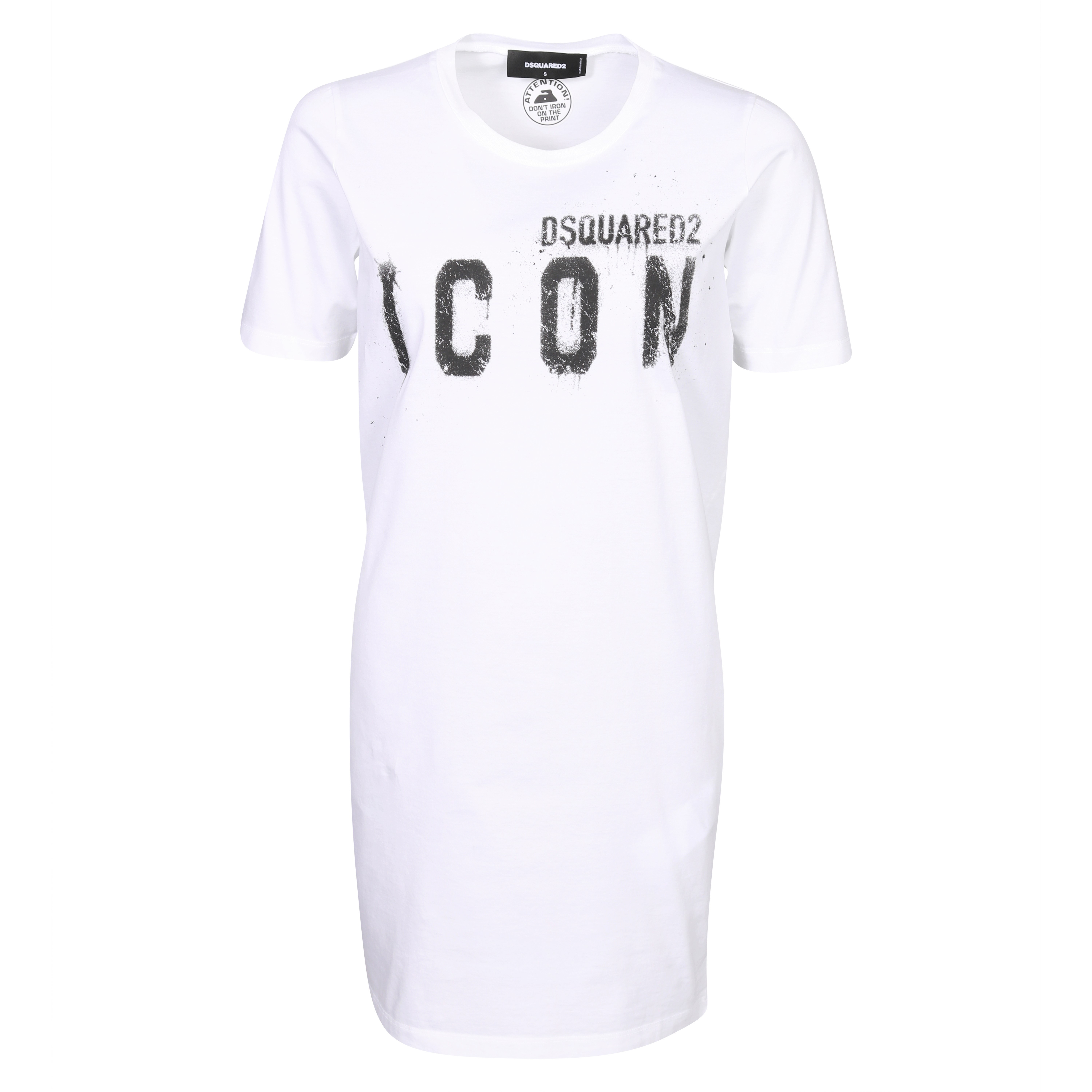 Dsquared Icon Spray Tee Dress White