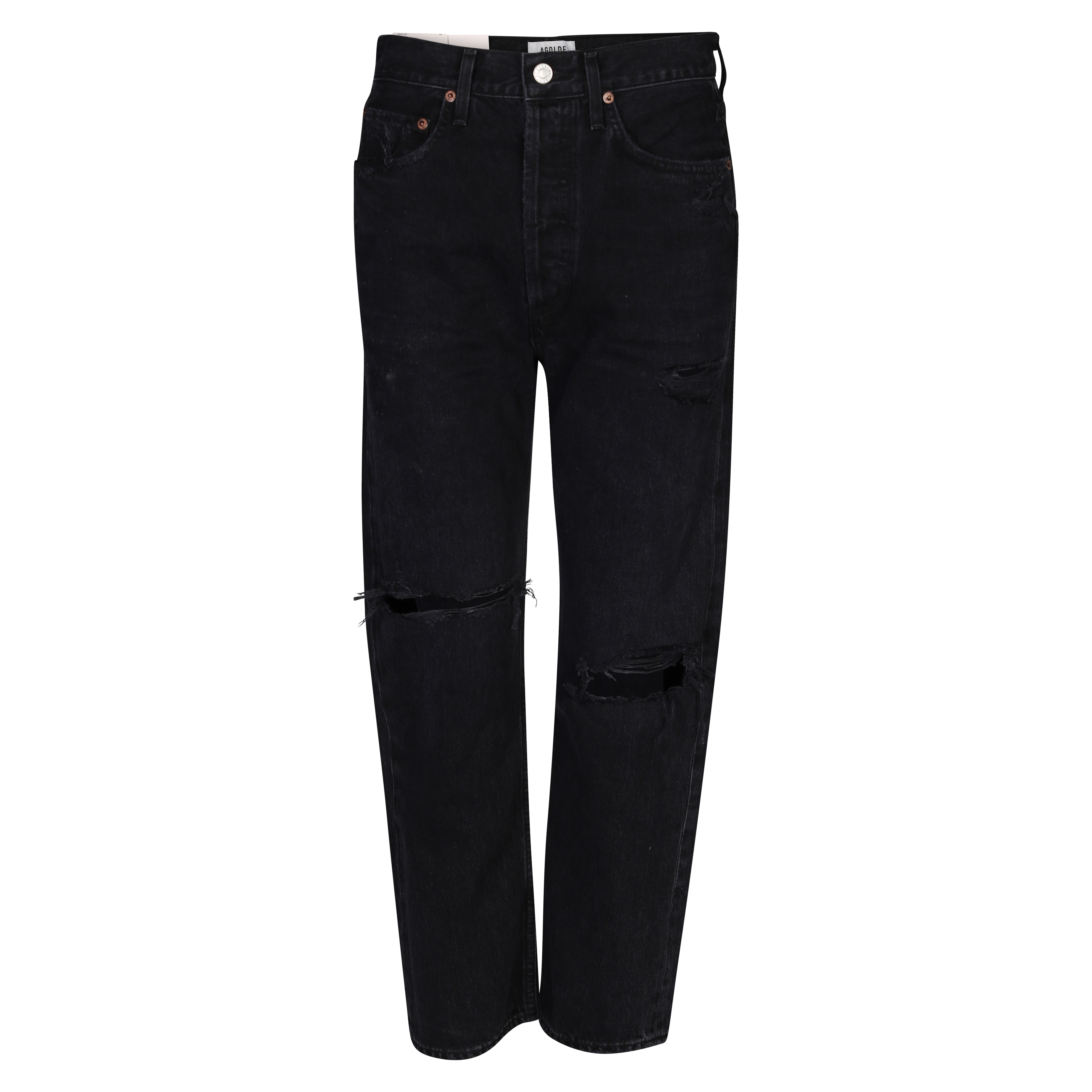 Agolde Jeans 90s Cropped in Black/Bauhaus Washed