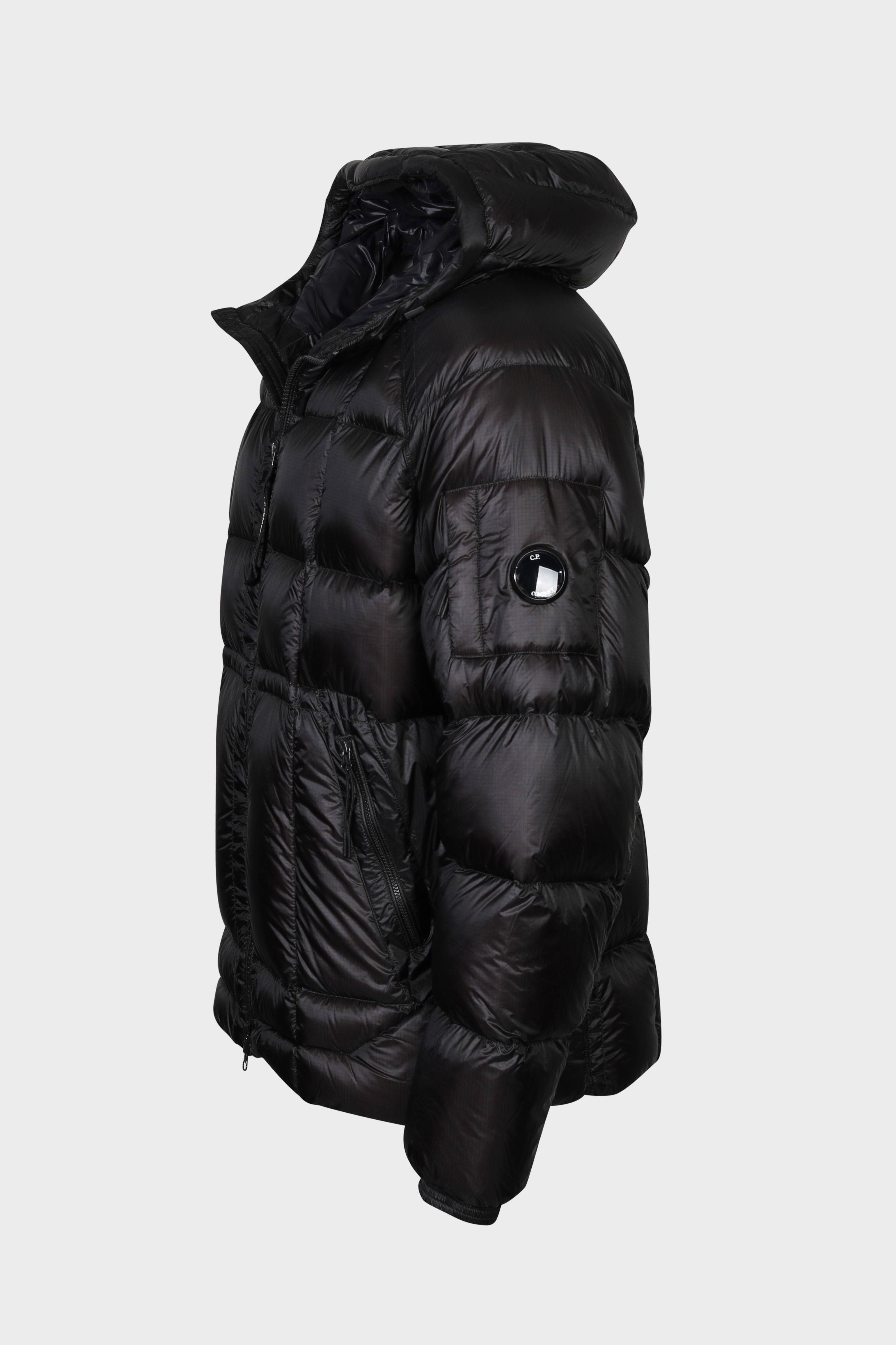 C.P. COMPANY D.D. Shell Hodded Down Jacket in Black XXXL