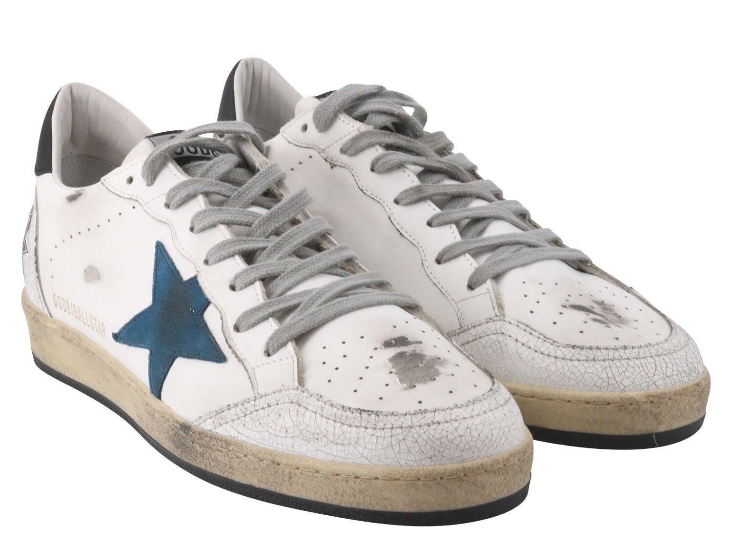 Golden Goose Sneaker Ballstar Crack Toe Leather Quarter Suede Star