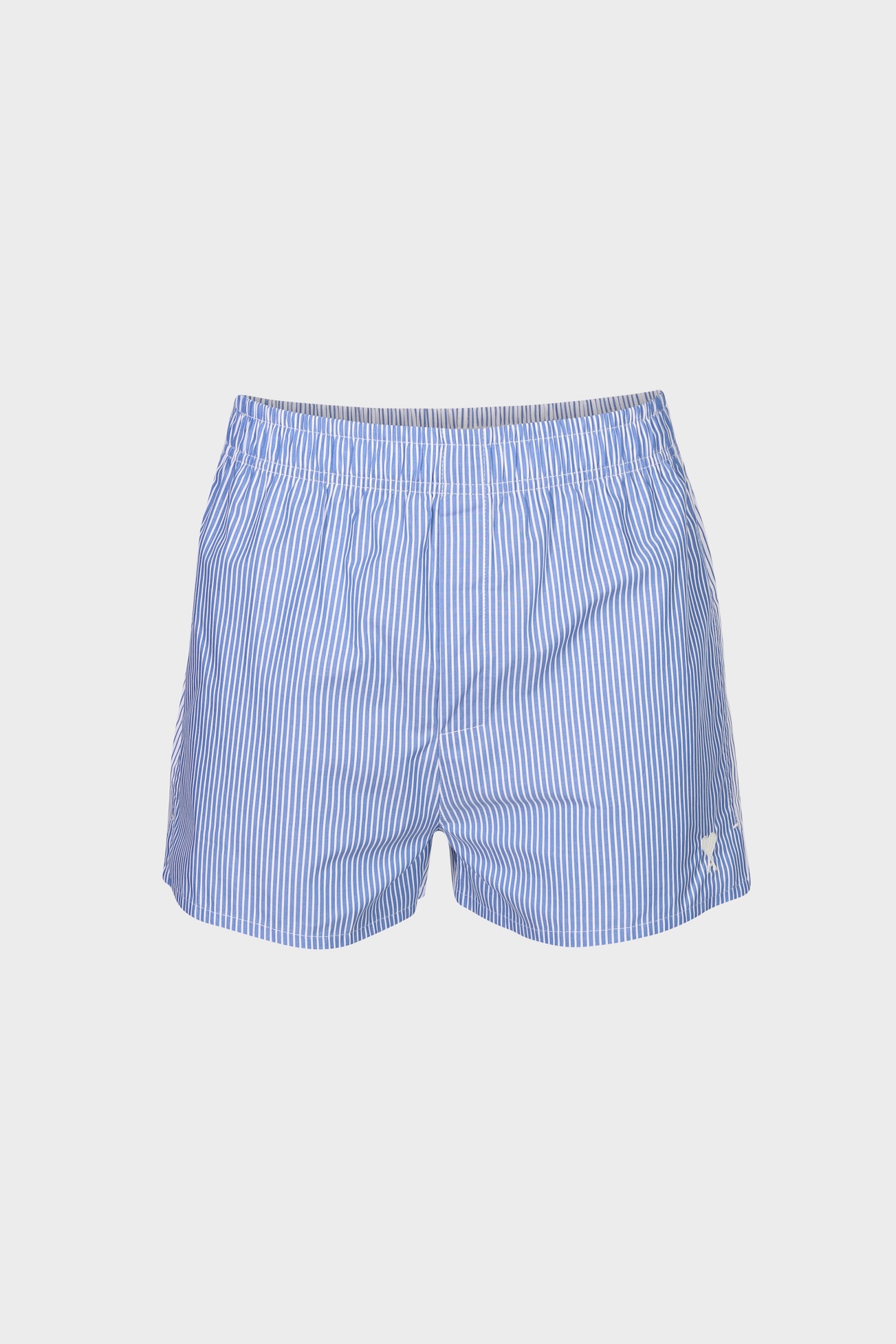 AMI PARIS de Coeur Striped Boxershorts in Azure/White AMI PARIS de Coeur Striped Boxershorts in Azure/White