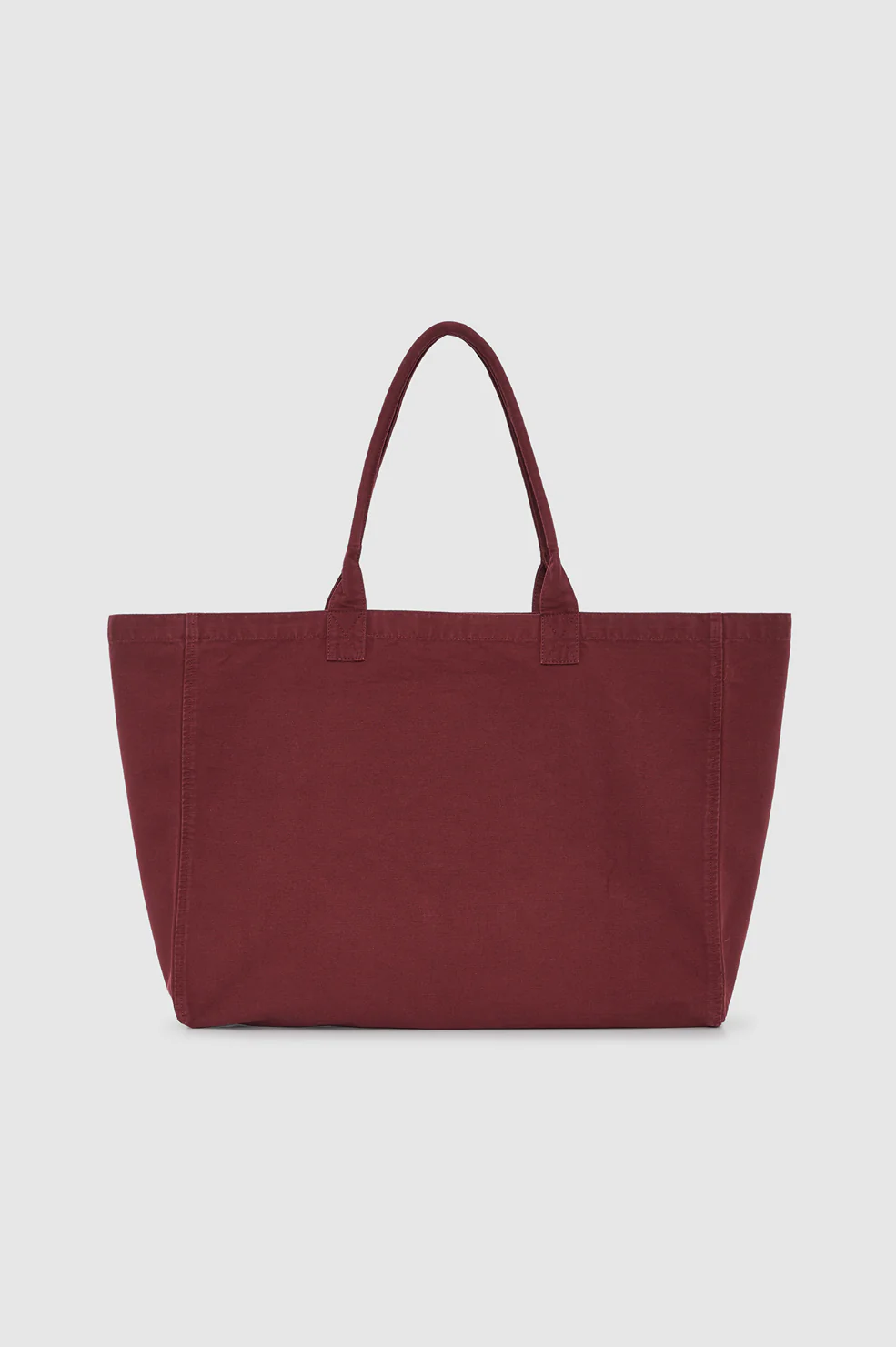 ANINE BING One Leo Canvas Tote Collegiate in Bordeaux