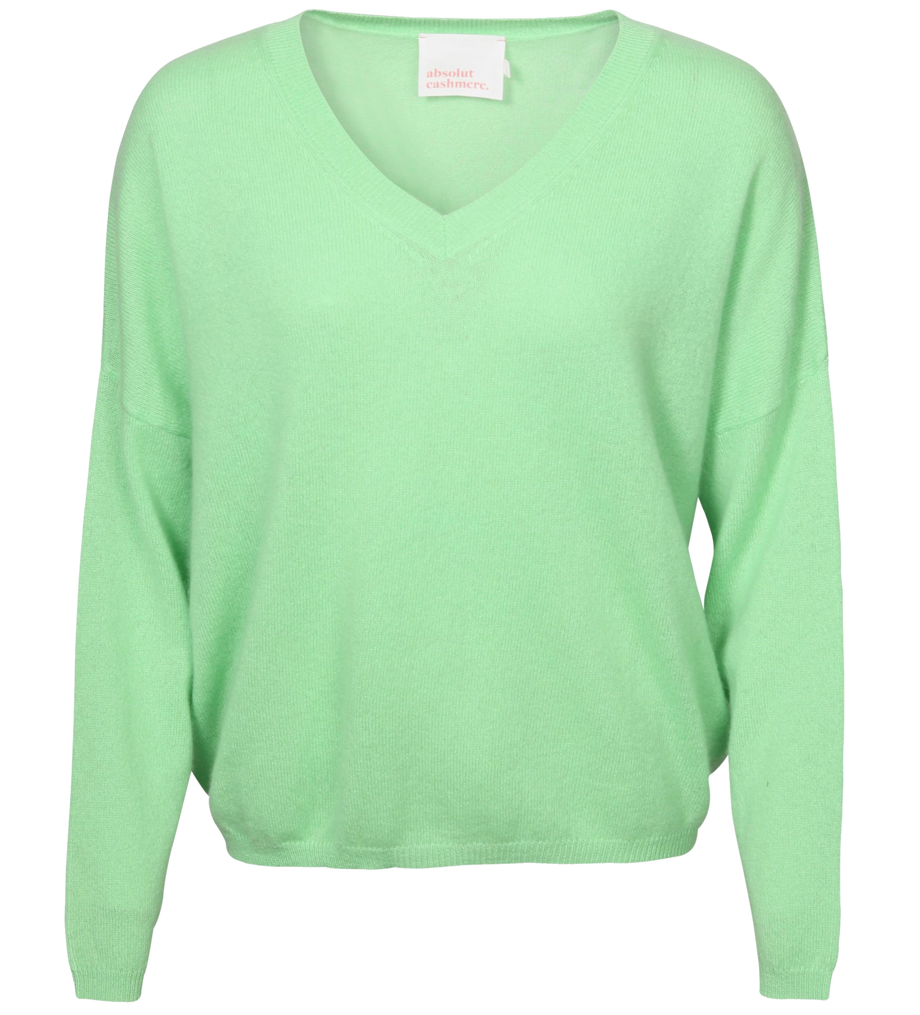 ABSOLUT CASHMERE V-Neck Sweater Alicia in Light Green L