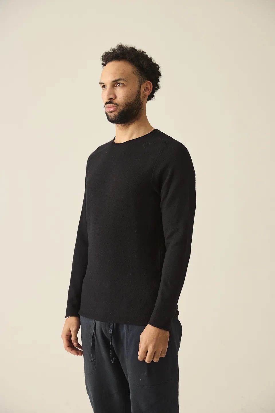 HANNIBAL. Knit Pullover Nevio in Charcoal 54