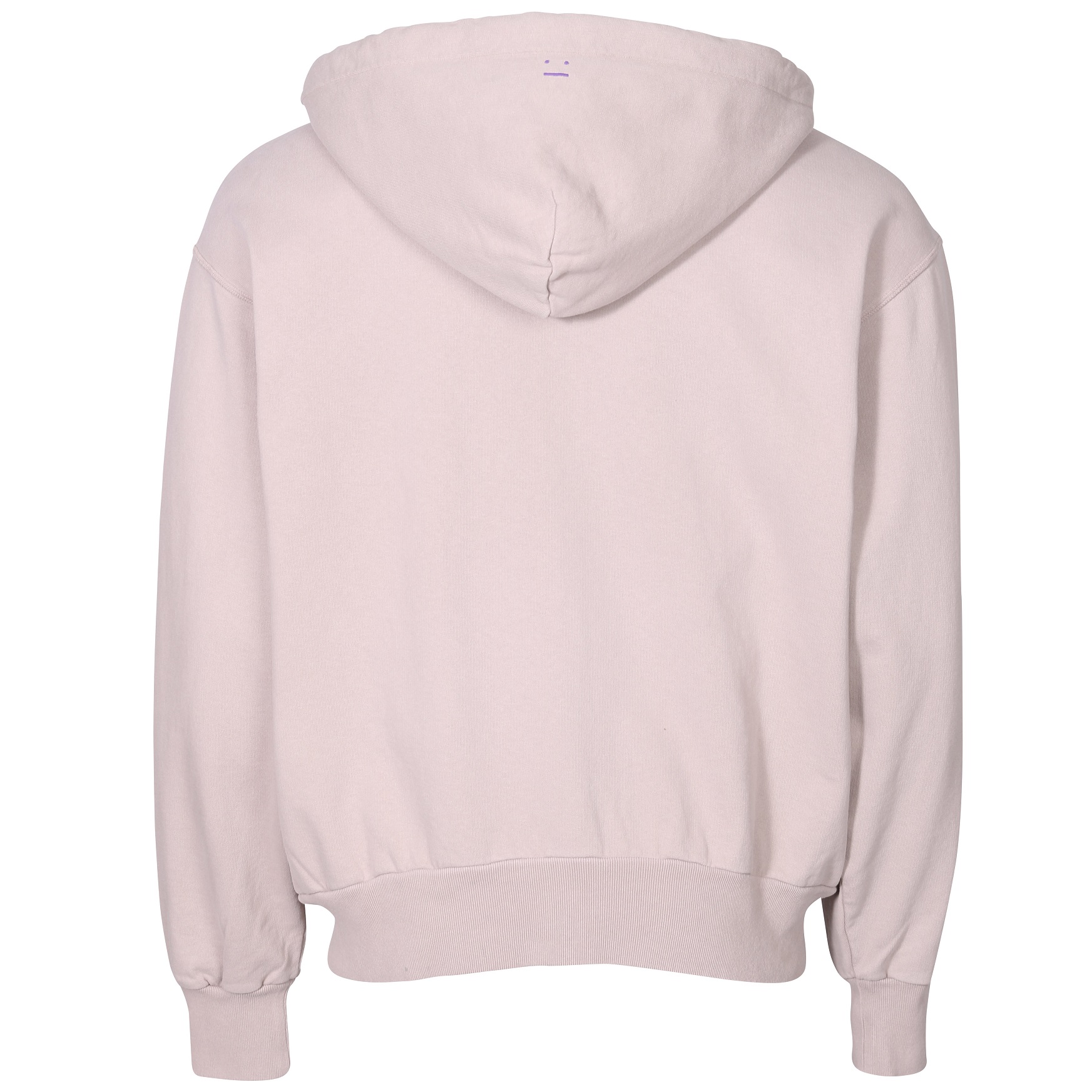 ACNE STUDIOS Face Zip Hoodie in Dusty Beige