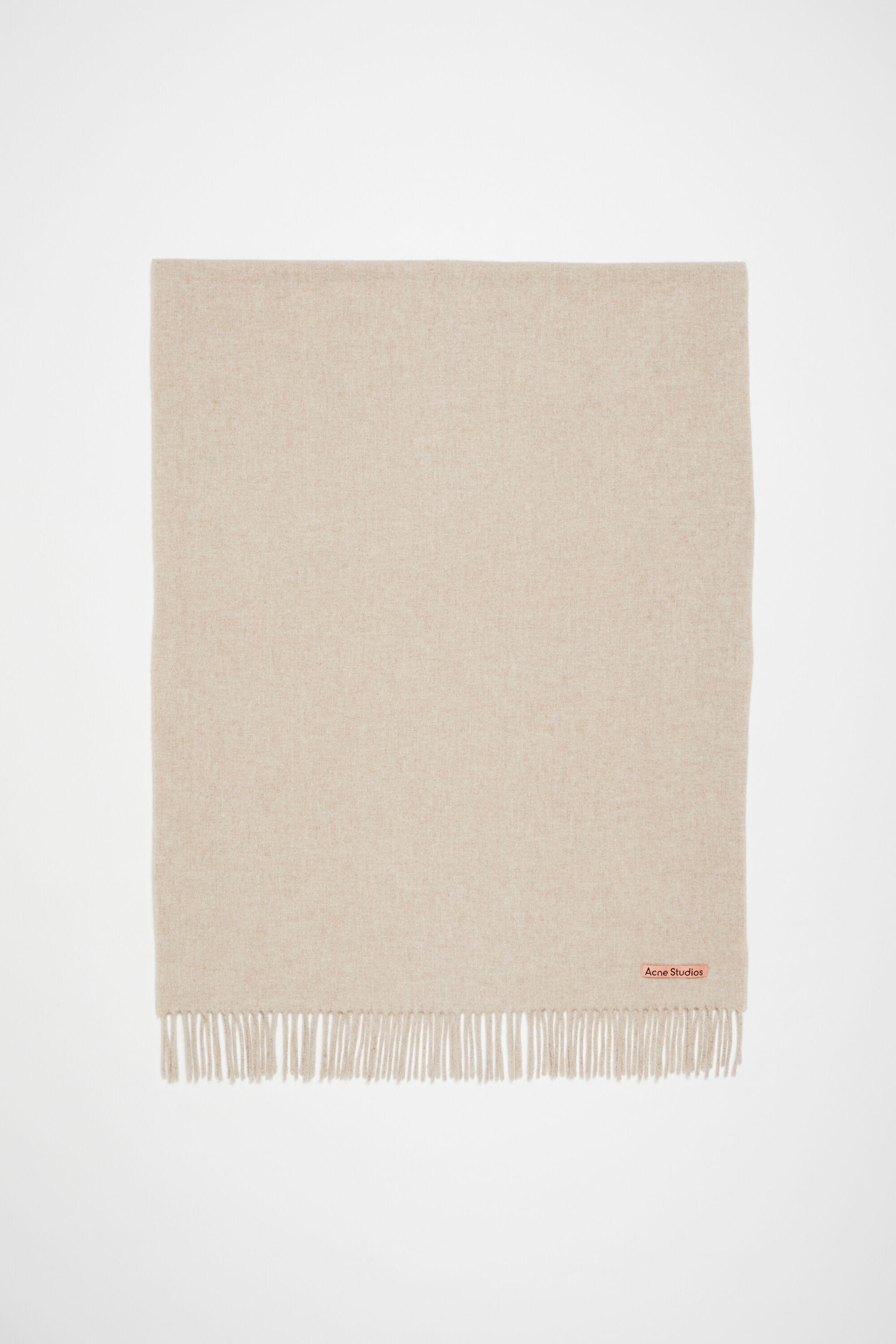 ACNE STUDIOS Oversize Wool Scarf in Oatmeal Melange
