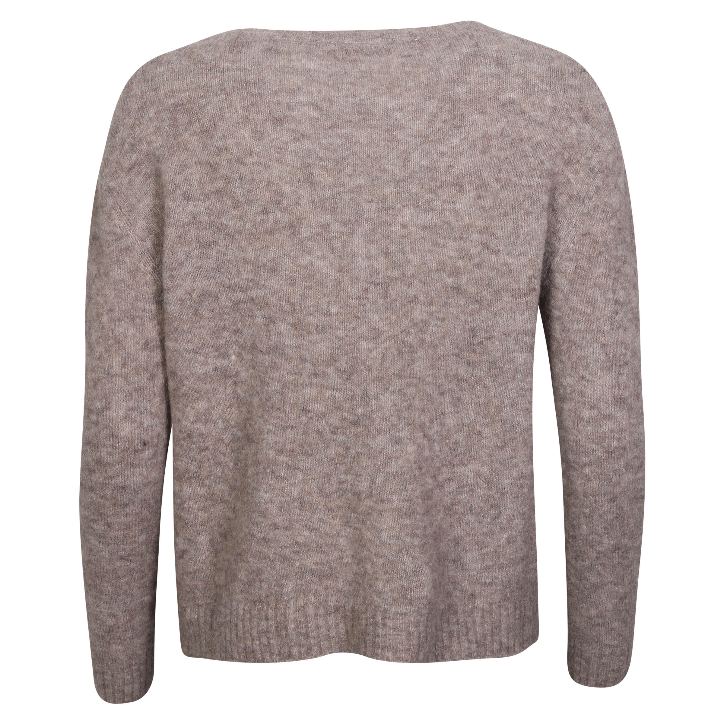 Transit Par Such Fluffy Knit Sweater in  Beige Melange