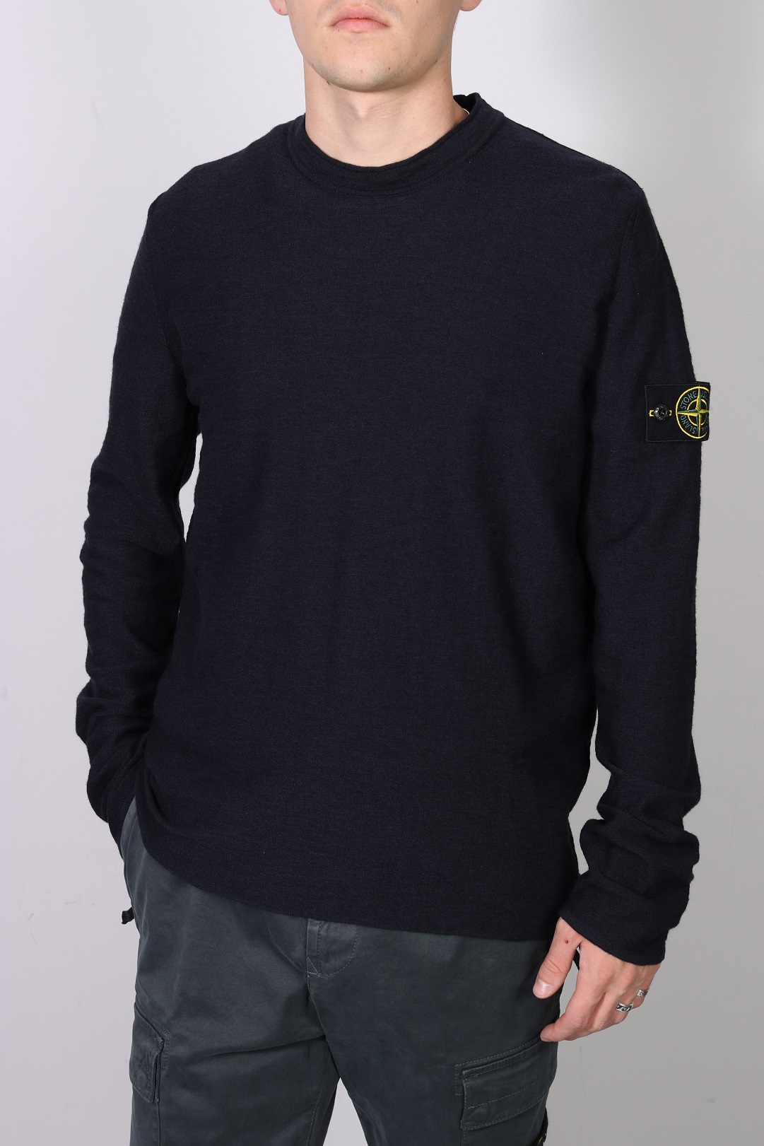 STONE ISLAND Knit Pullover in Navy Blue M