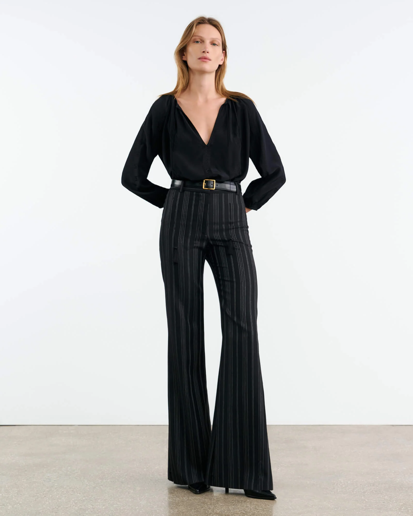NILI LOTAN Cristo Silk Blouse in Black NILI LOTAN Cristo Silk Blouse in Black