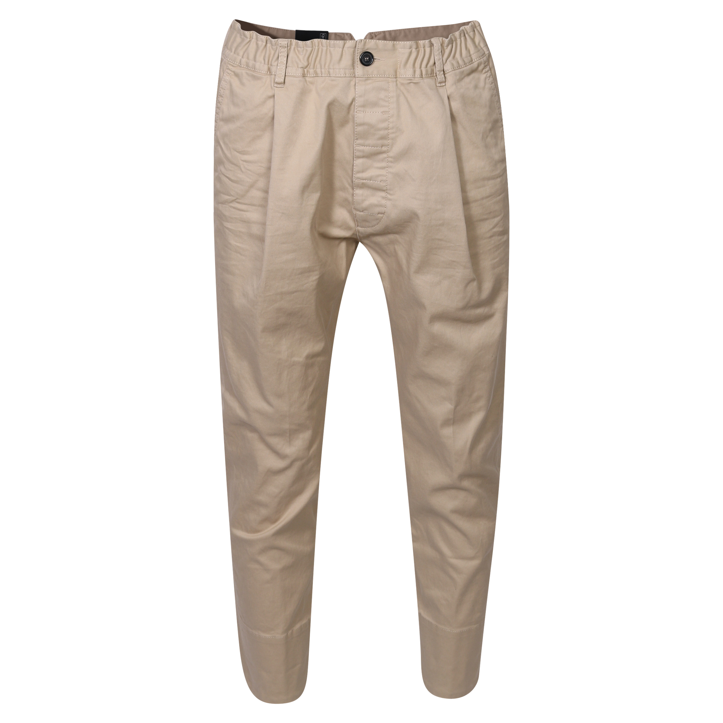 Dsquared Cotton/Stretch Pant Elastic Aviator Fit Beige Dsquared Cotton/Stretch Pant Elastic Aviator Fit Beige