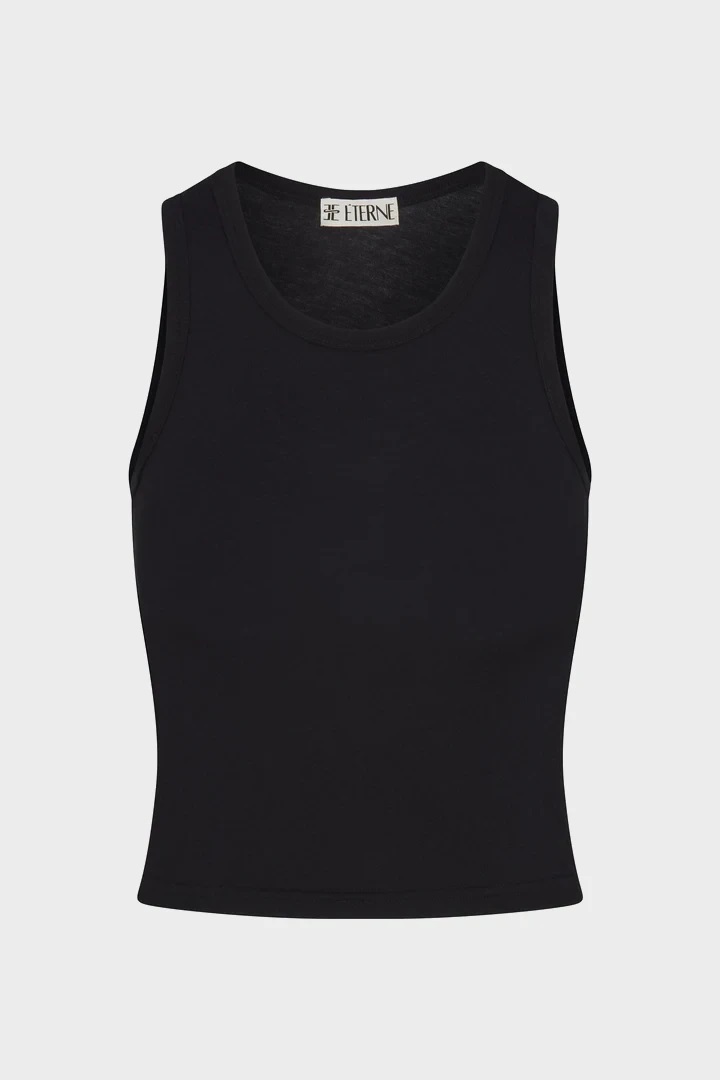 ÉTERNE Fitted Tank in Black L