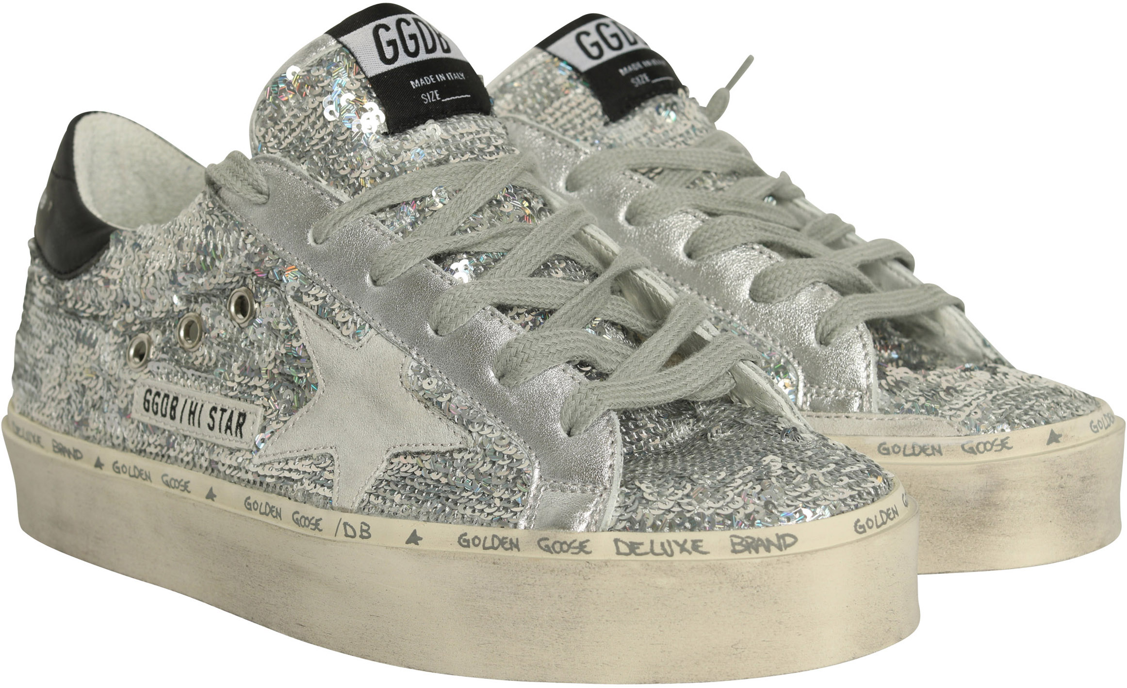Golden Goose Hi Star Silver Pailettes