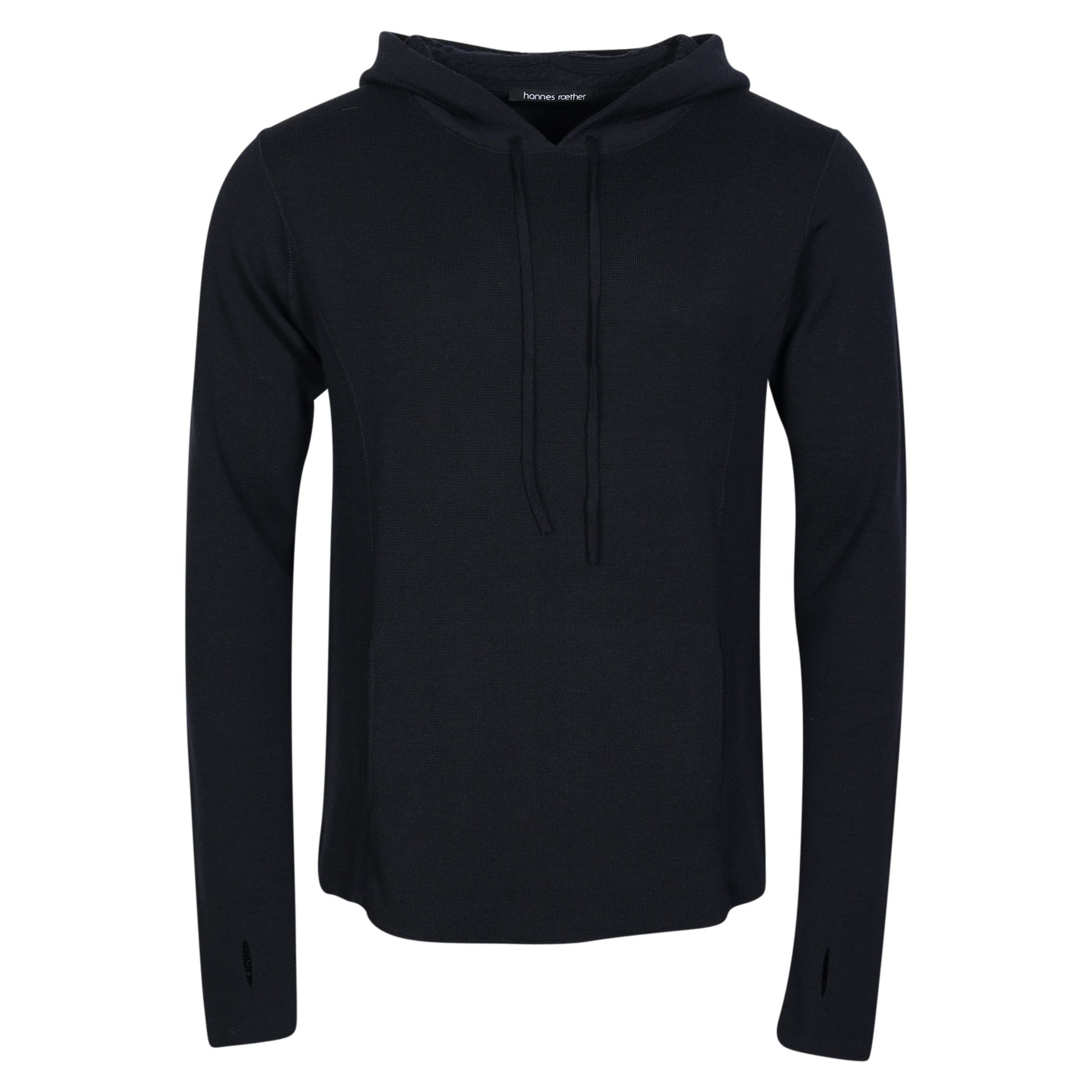 Hannes Roether Knit Hoodie Dark Navy