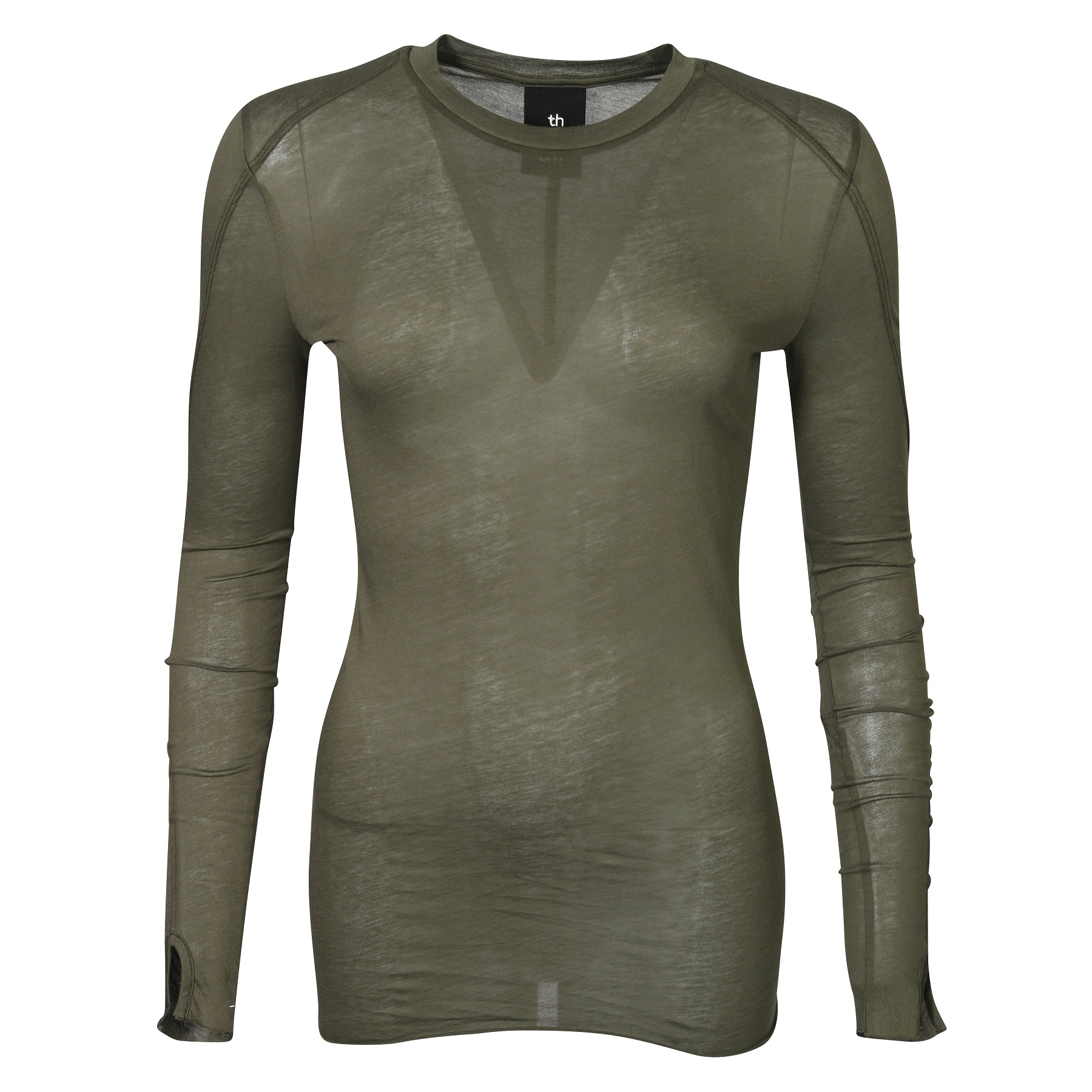 THOM KROM Light Longsleeve in Green