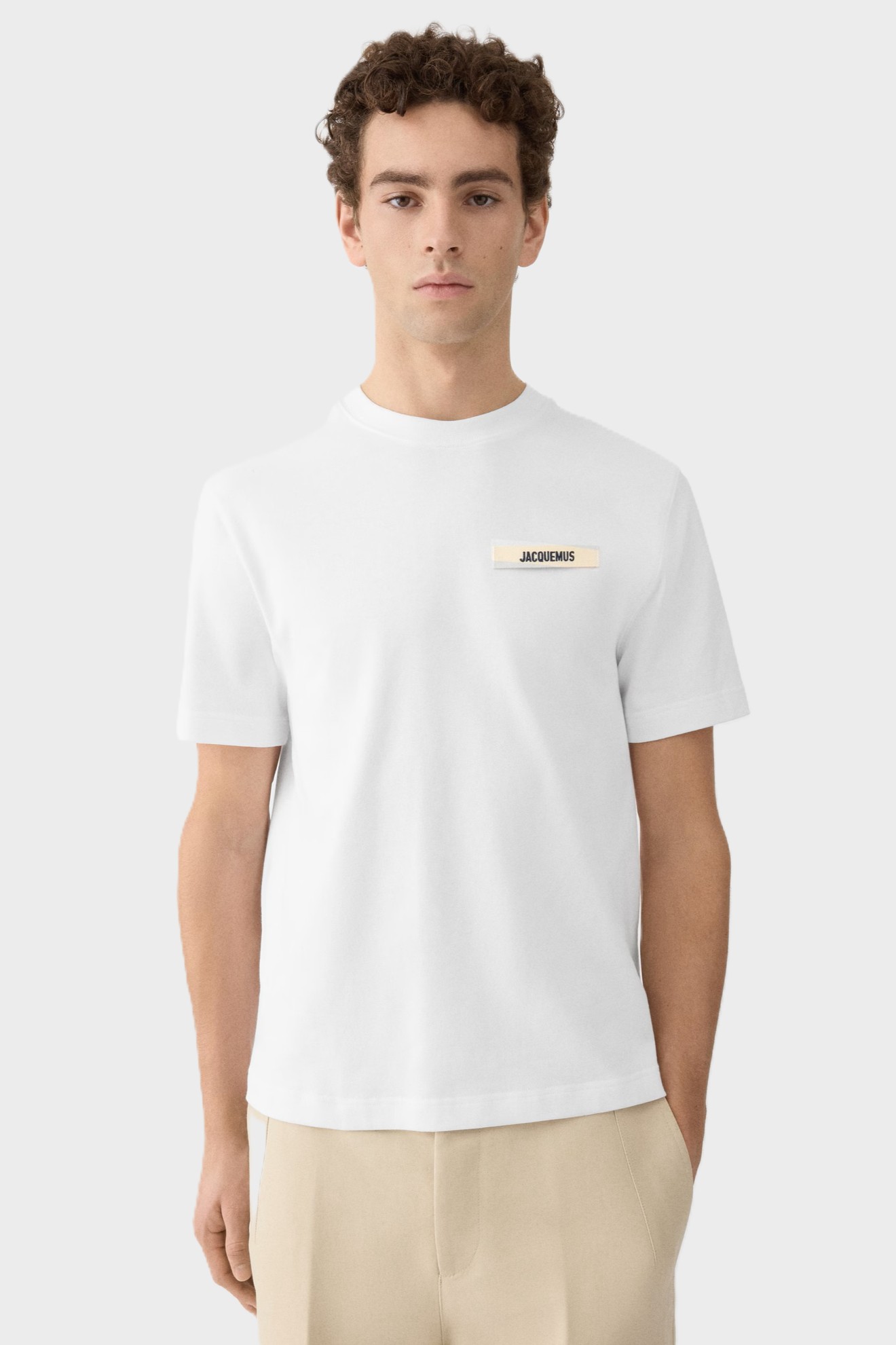 JACQUEMUS Grosgrain T-Shirt in White