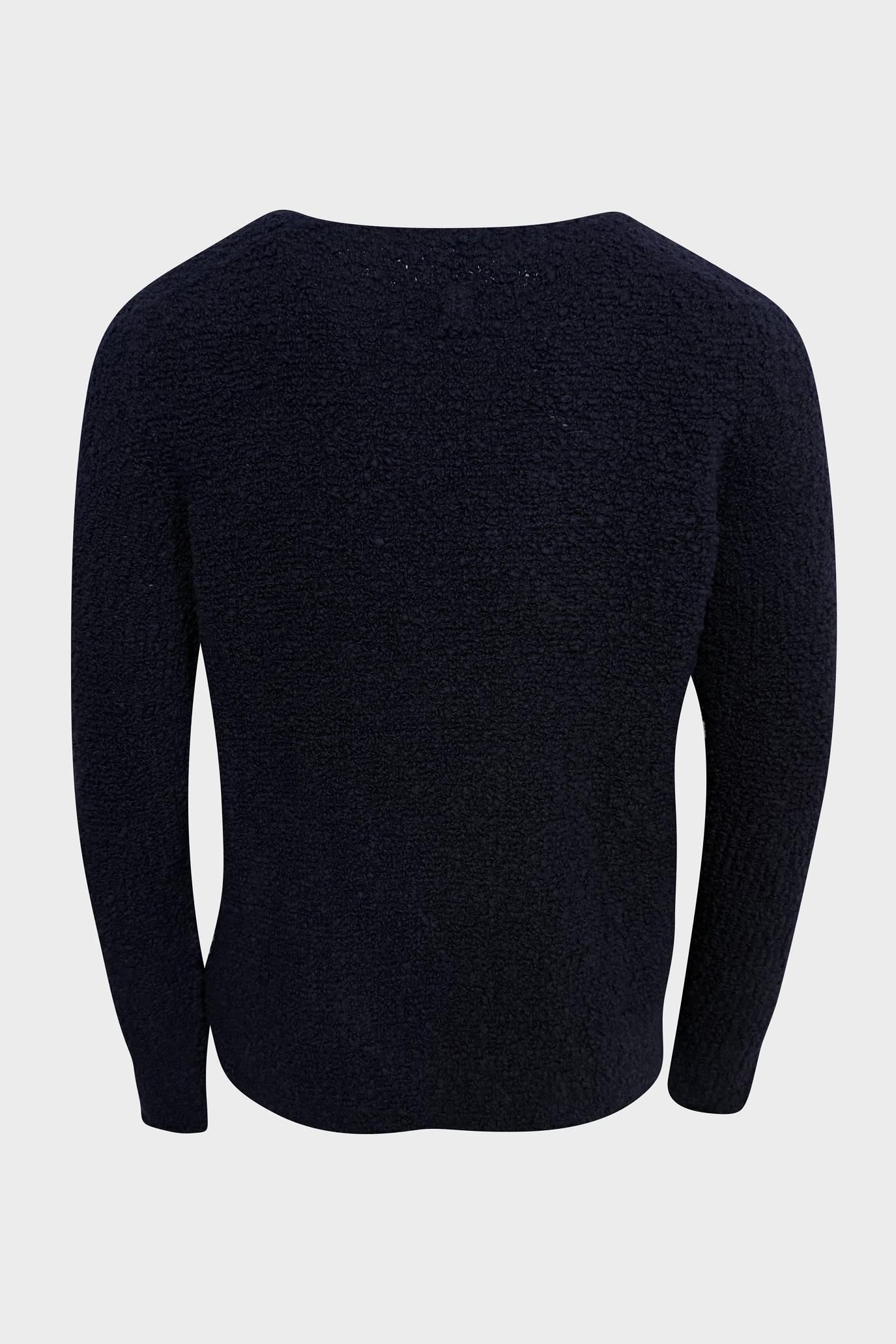 HANNES ROETHER Fluffy Wool Sweater in Navy