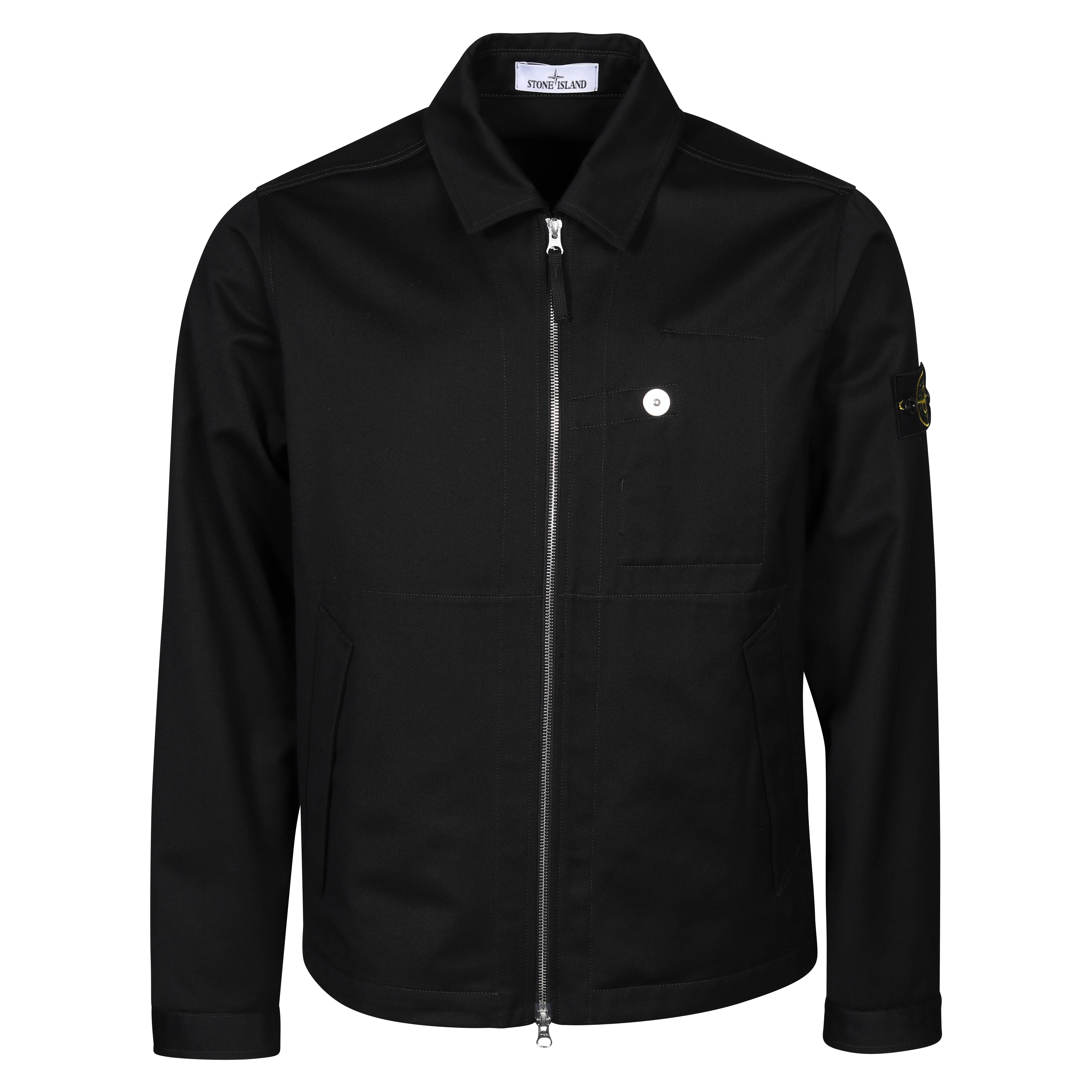 Stone Island Workwear R-Gabardine Overshirt Jacket in Black