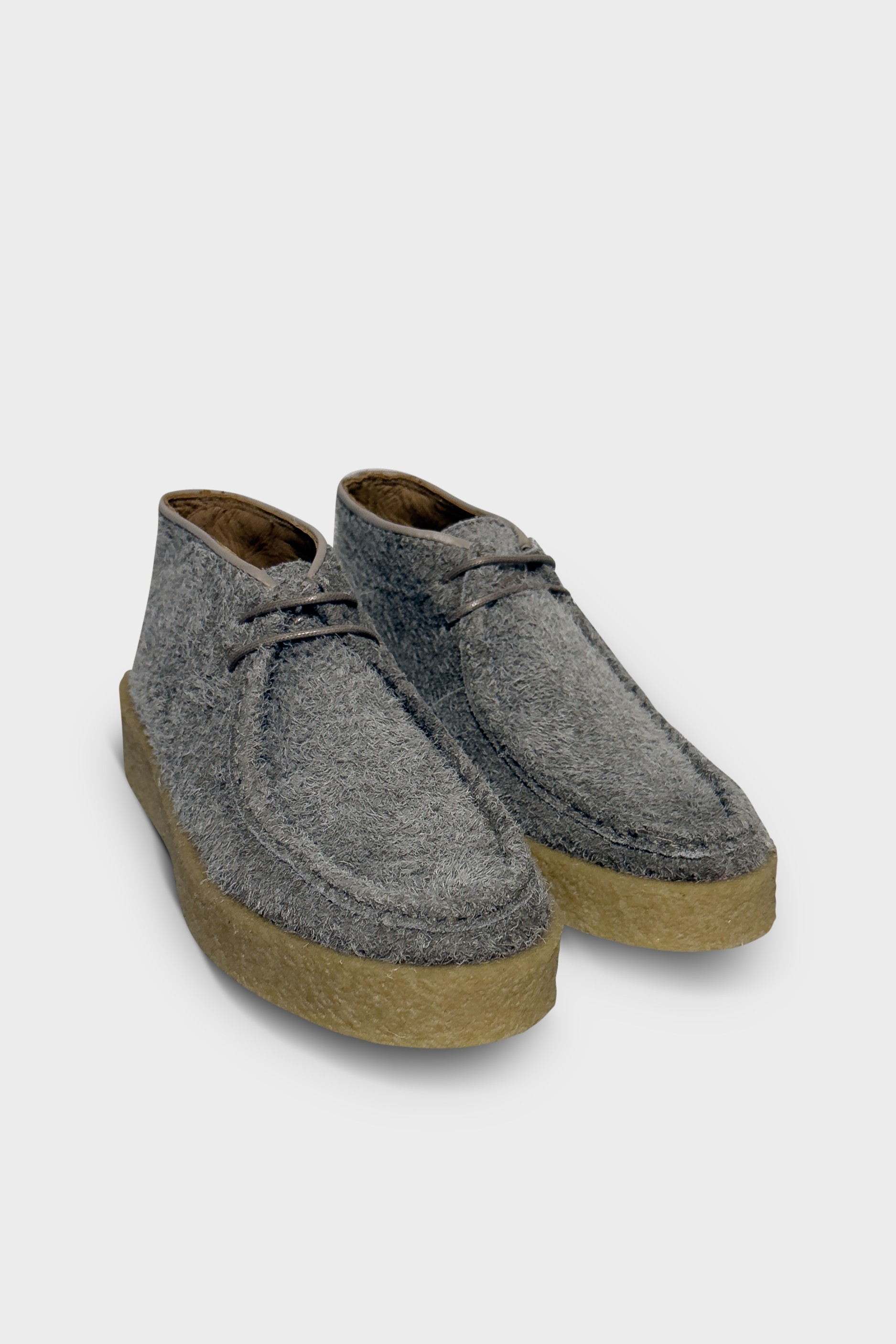 THE ORIGINAL PLAYBOY Low Moc Boots in Distressed Taupe Suede THE ORIGINAL PLAYBOY Low Moc Boots in Distressed Taupe Suede