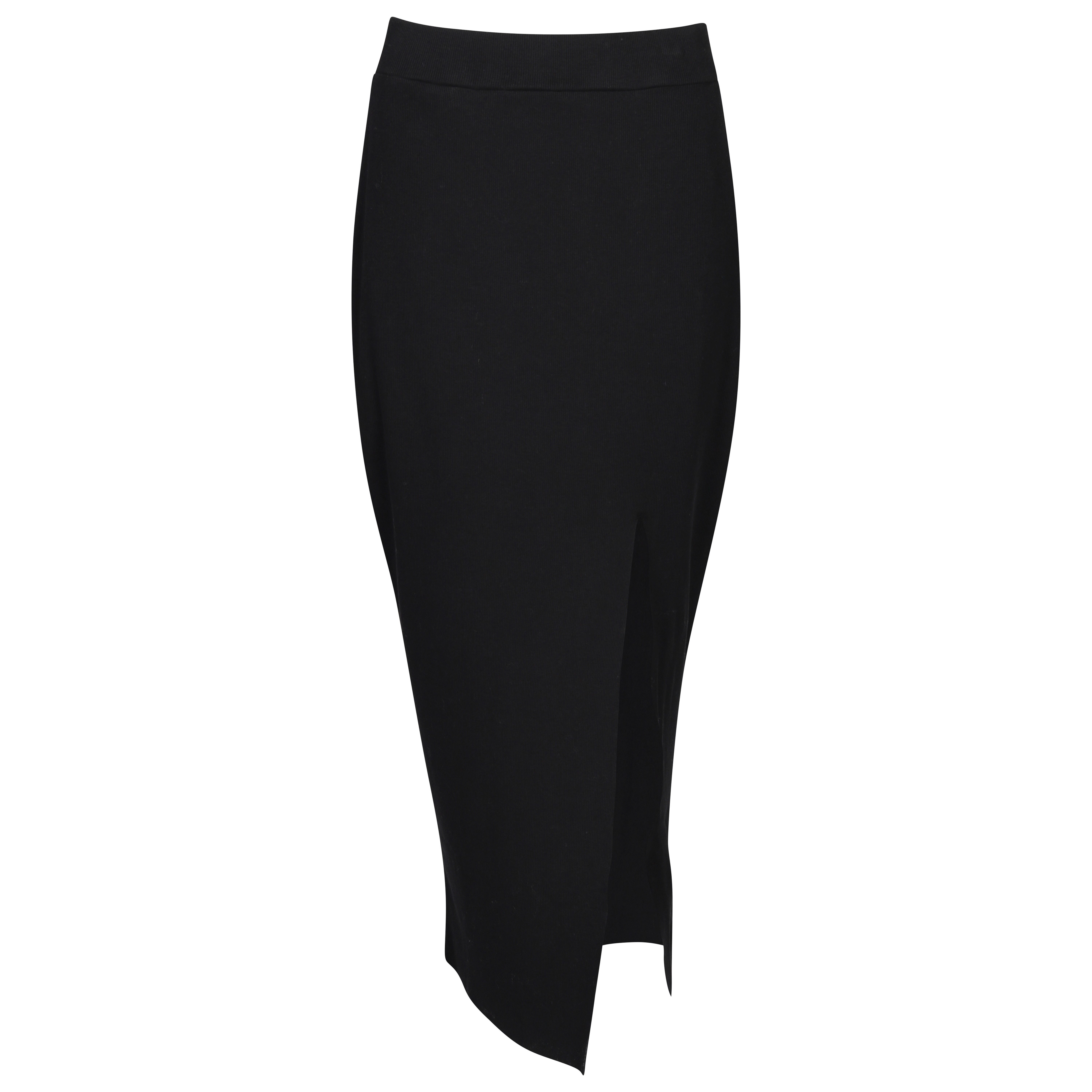 Thom Krom Fine Rib Skirt in Black